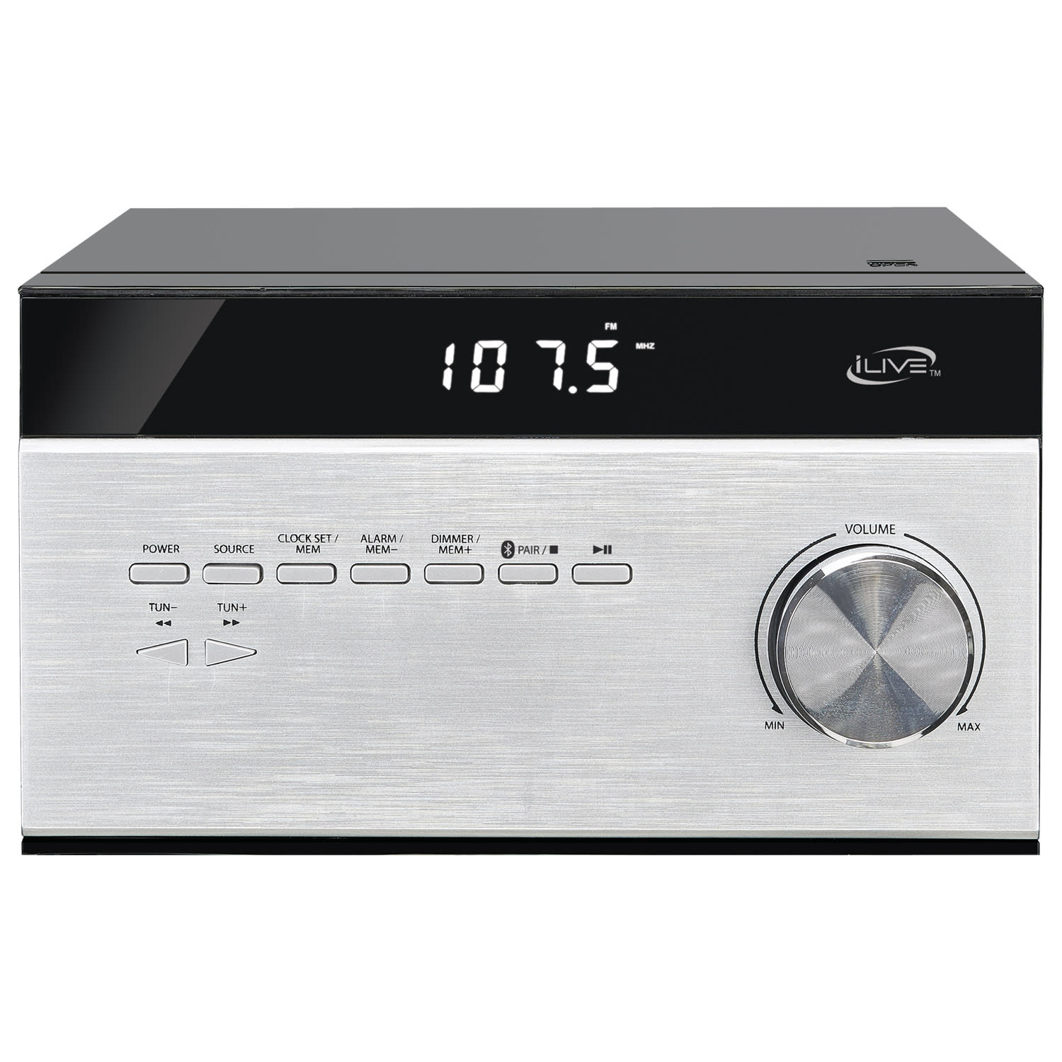 iLive Electronics Home Music System With Bluetooth, 4.13inH x 7.6inW x 7.1inD - Image 3
