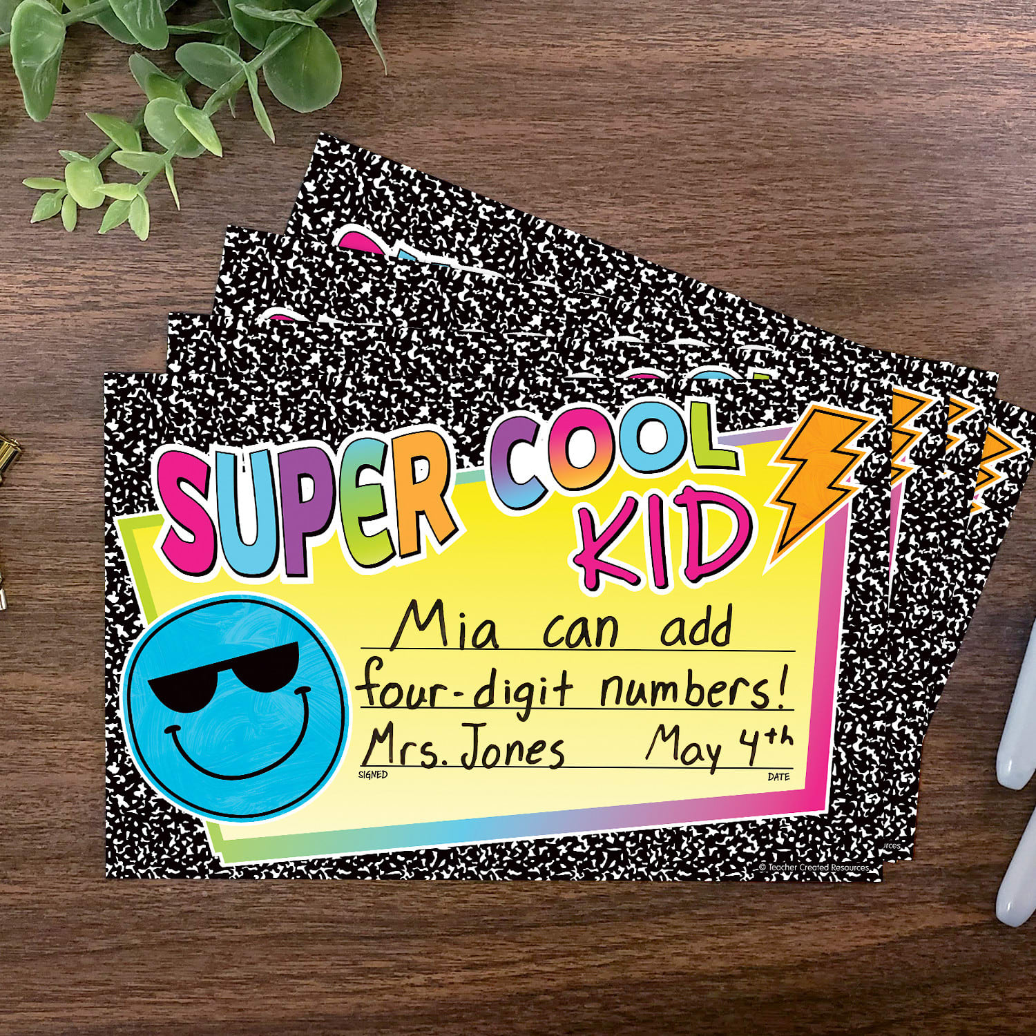 Teacher Created Resources Awards, 8-1/2in x 5-1/2in, Brights 4Ever Super Cool Kid, 25 Per Pack, Set Of 6 Packs - Image 4