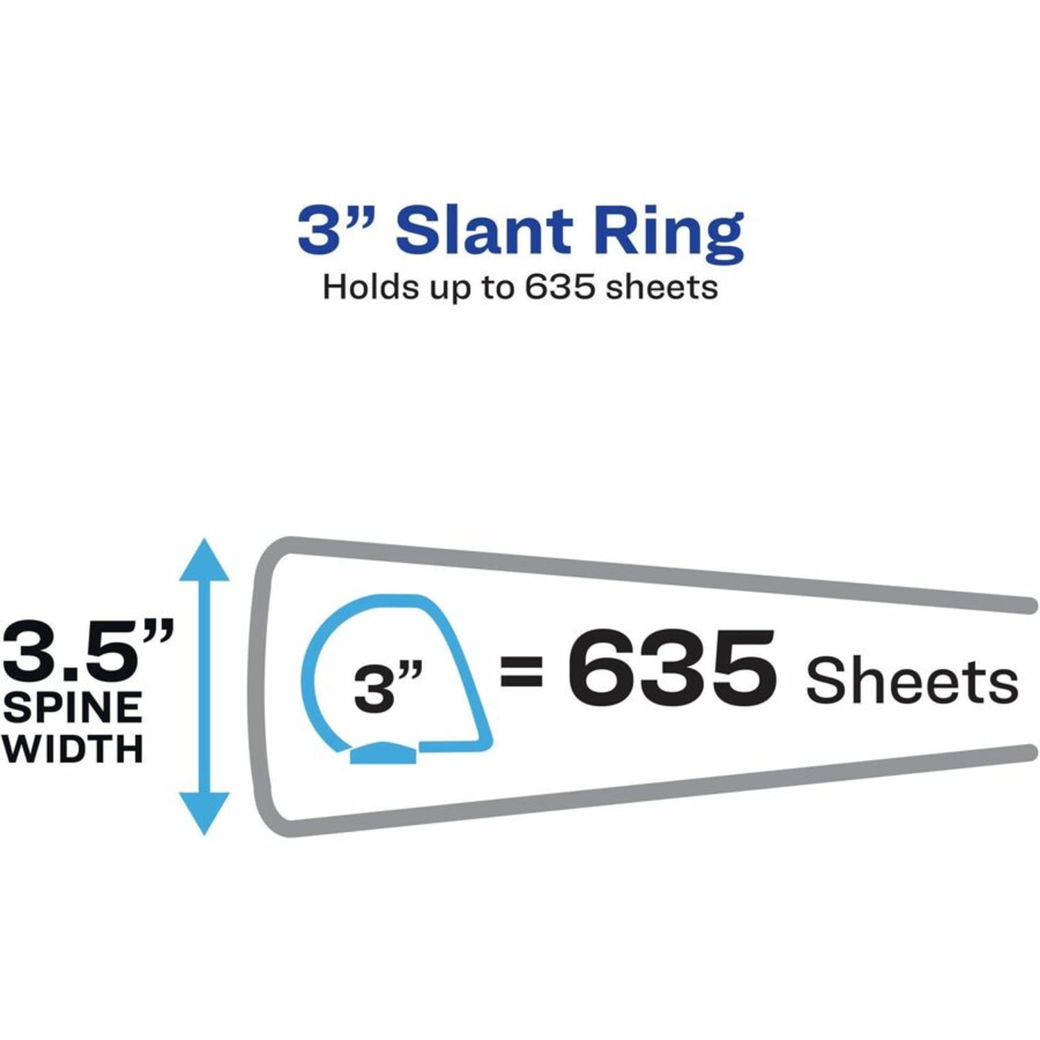 Avery Heavy-Duty 3-Ring Binder With Locking One-Touch EZD Rings, 3in Slant Rings, White - Image 5