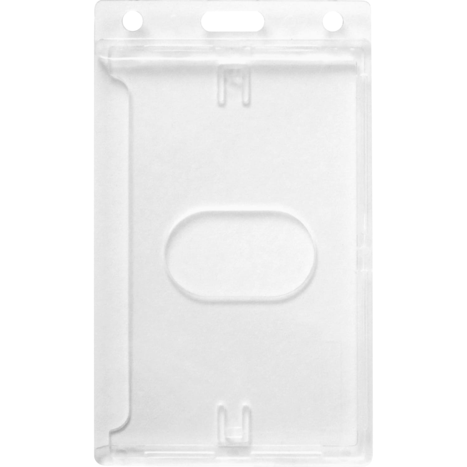 SICURIX Rigid PC ID Badge Dispensers with Thumb Slot - Vertical - Vertical - Polycarbonate - 25 / Pack - Clear - Image 5