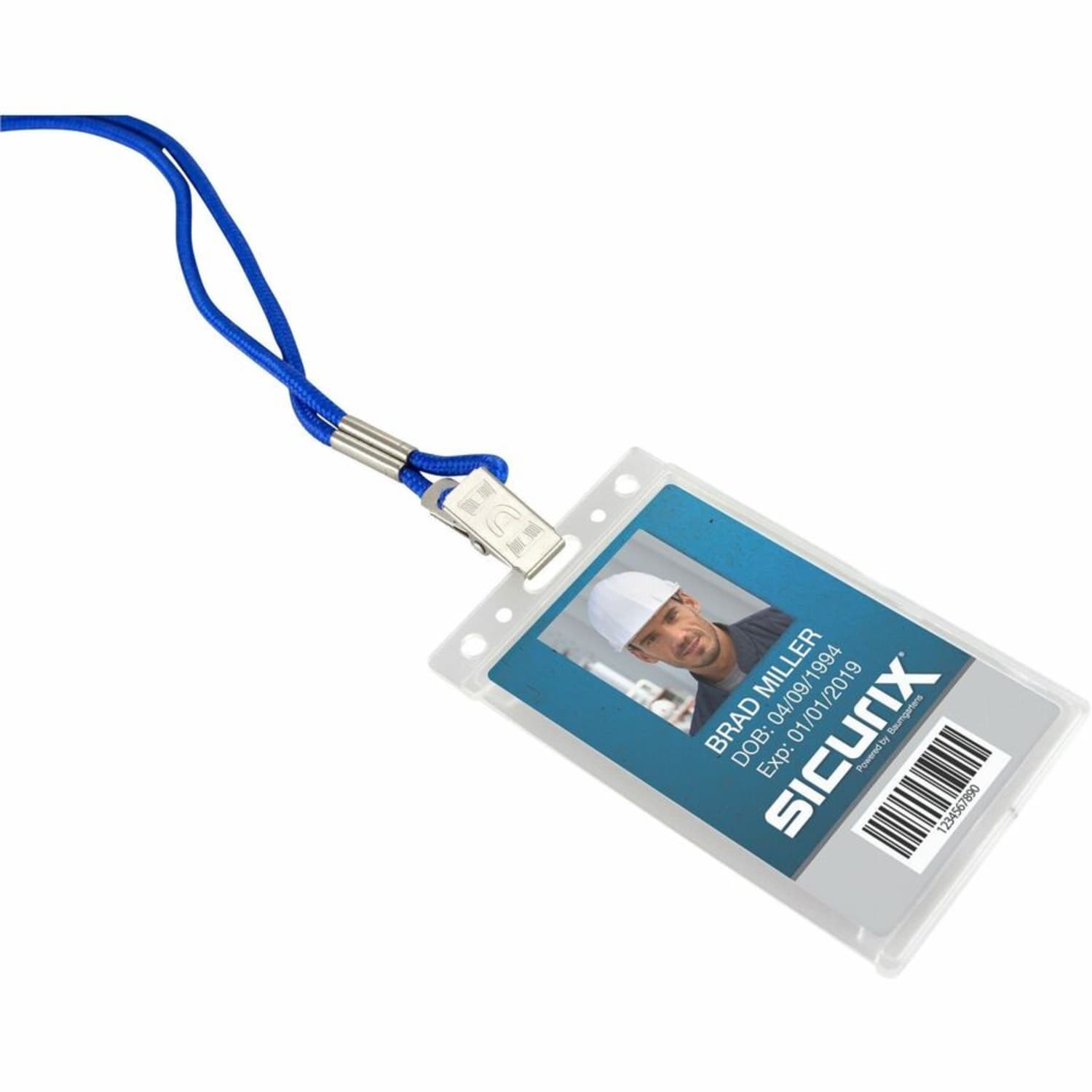 SICURIX Rigid PC ID Badge Dispensers with Thumb Slot - Vertical - Vertical - Polycarbonate - 25 / Pack - Clear - Image 6