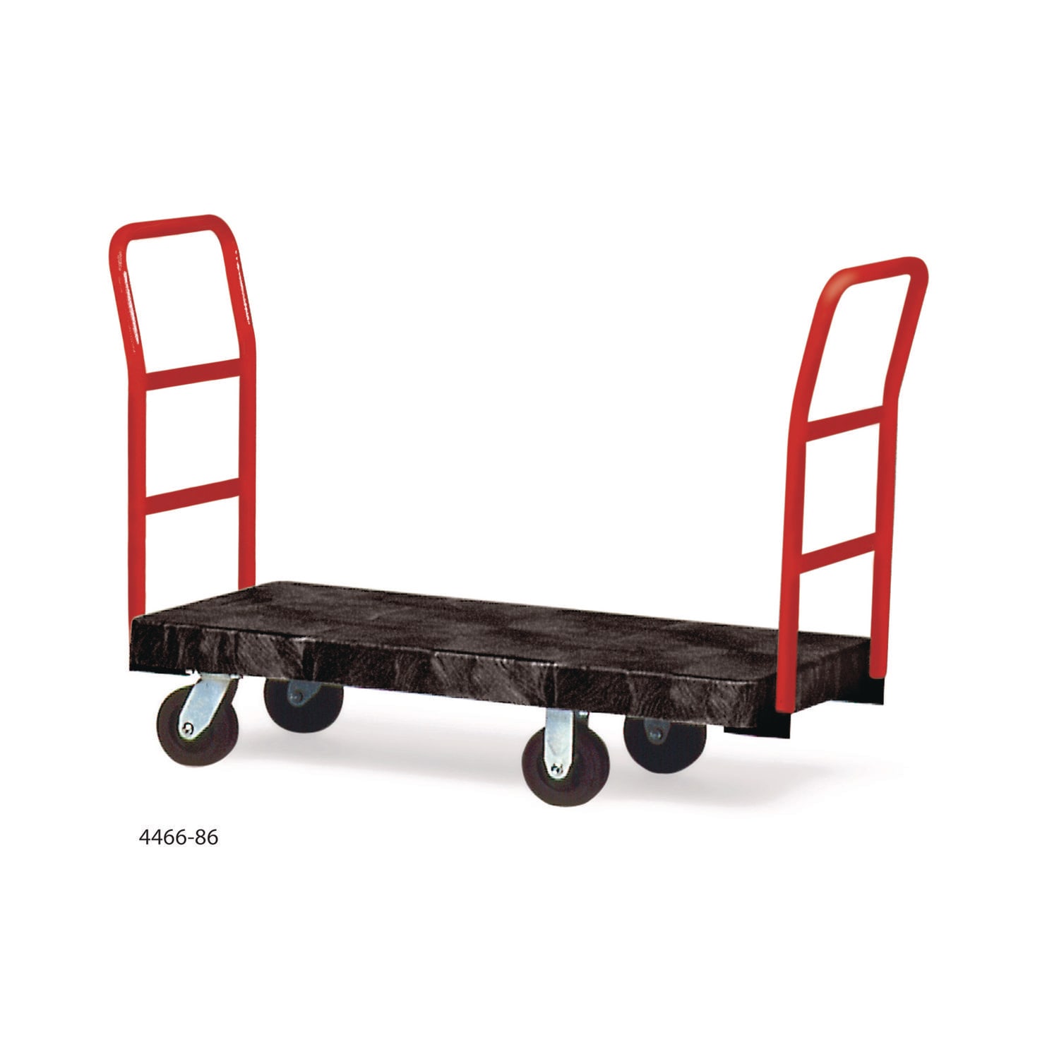 Rubbermaid Commercial Heavy-Duty Platform Truck Cart, 1,200 lb Capacity, 24 x 48 Platform, Black - Image 4