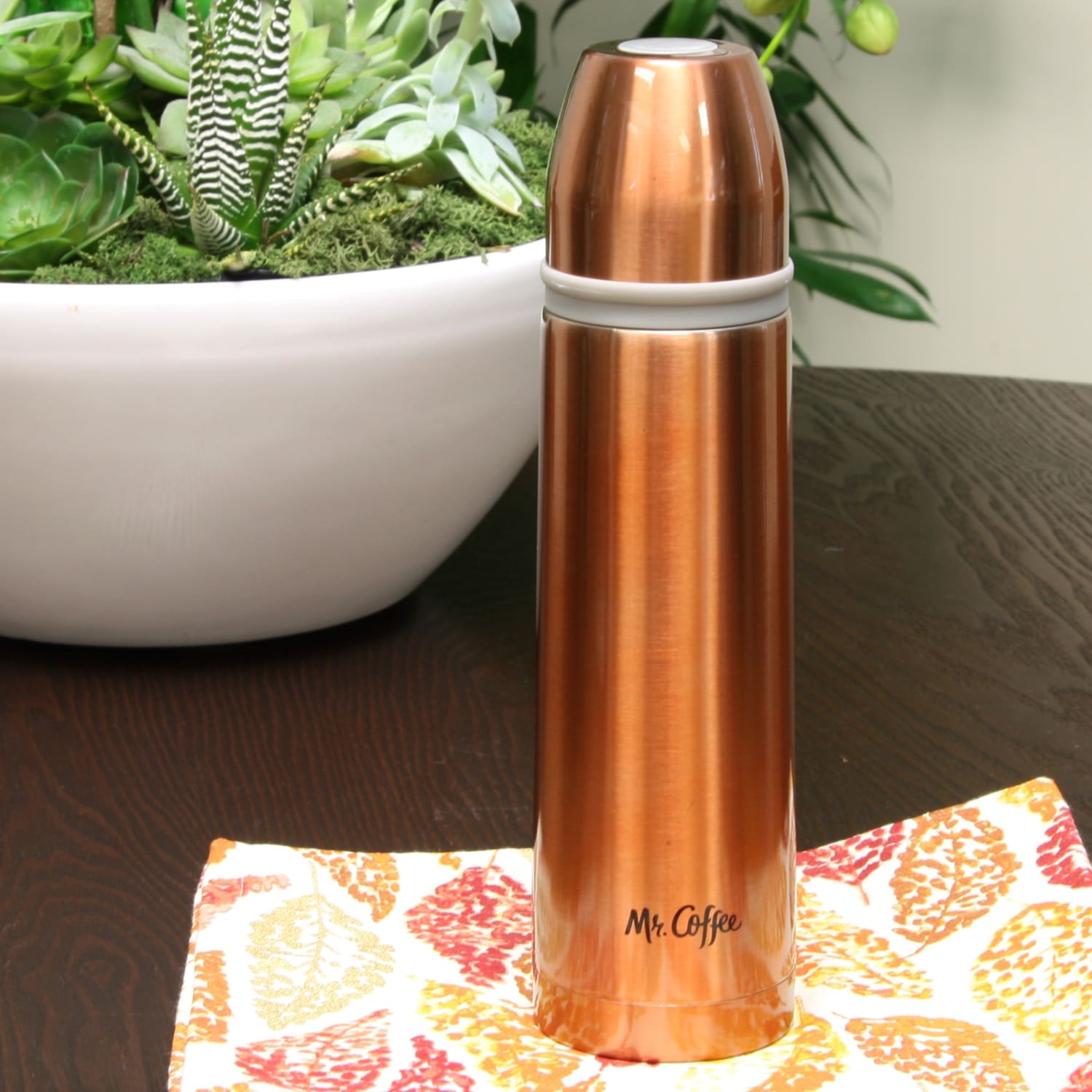 Mr. Coffee Maren Double Wall Thermal Bottle, 17 Oz, Copper - Image 3