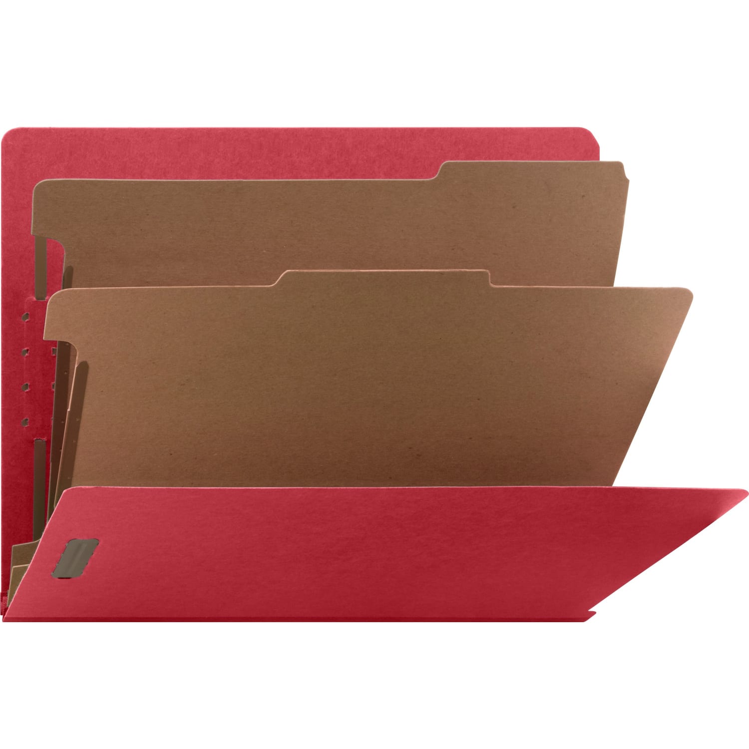 Nature Saver End-Tab Classification Folders, Letter Size, 2 Dividers, Red, Box Of 10 - Image 3