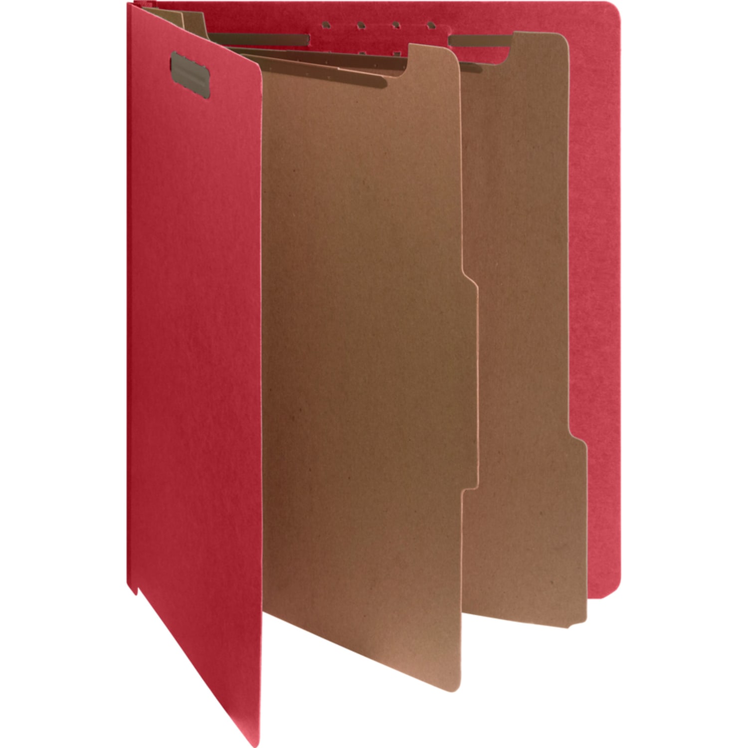 Nature Saver End-Tab Classification Folders, Letter Size, 2 Dividers, Red, Box Of 10 - Image 5