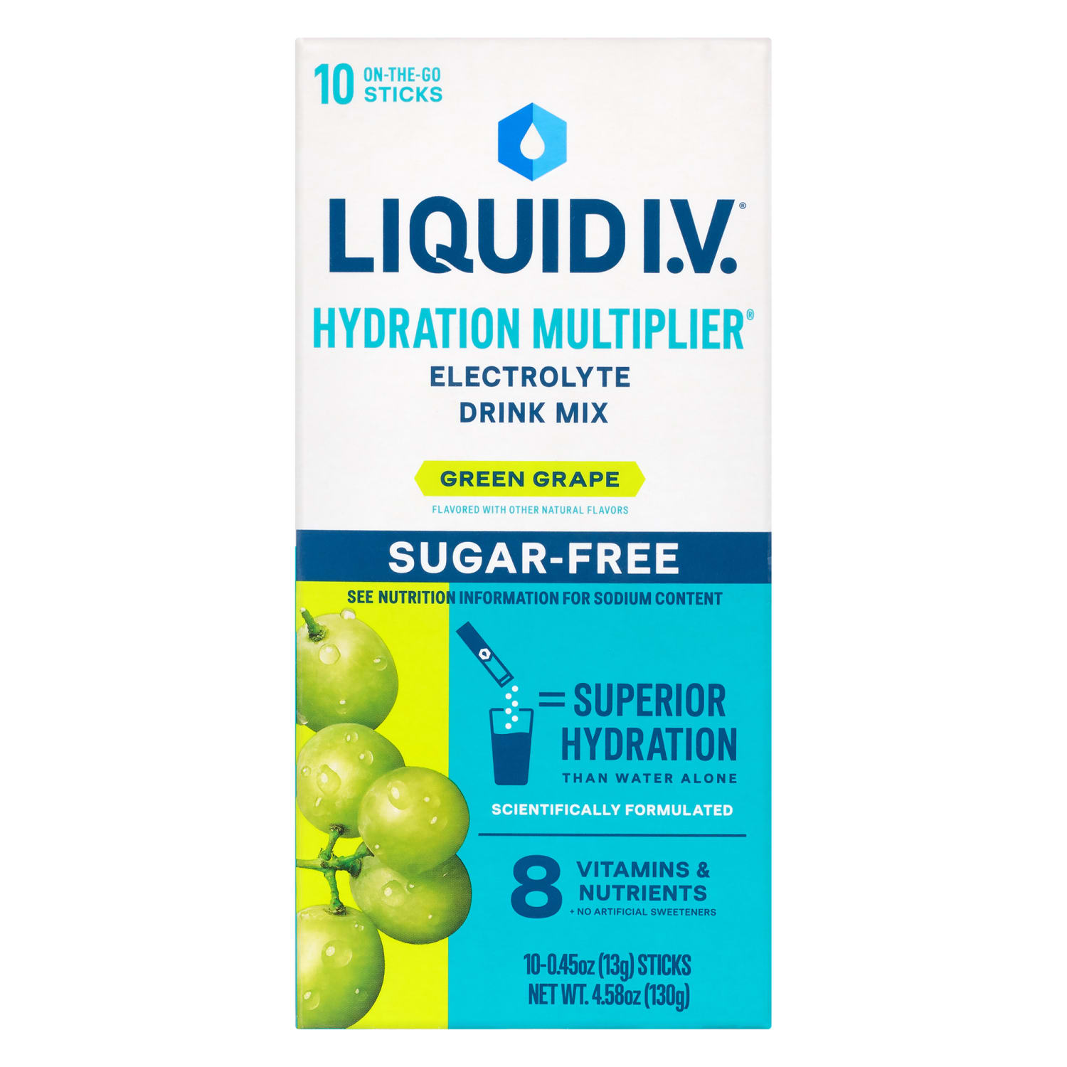 Liquid IV Sugar-Free Green Grape Drink Mix, 0.45 Oz, Total Qty 10 - Image 5