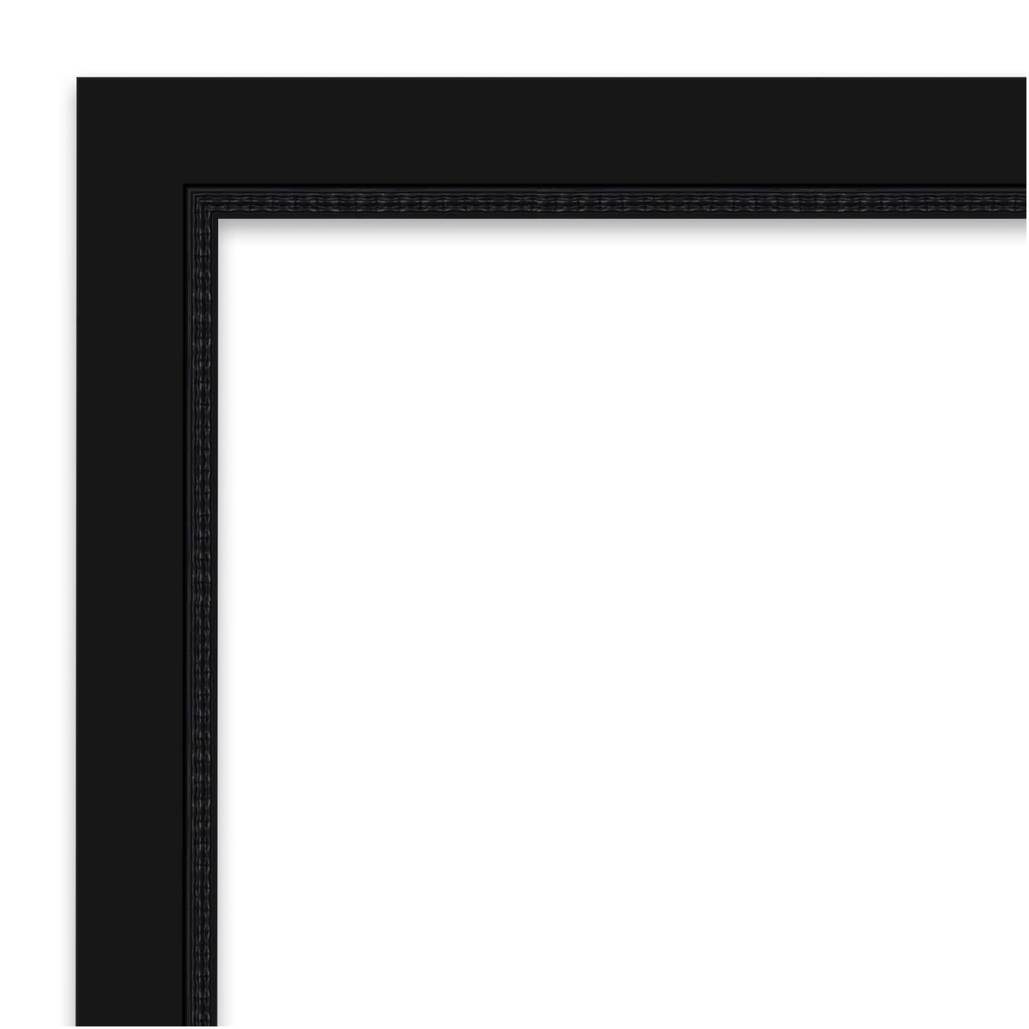 Amanti Art Rectangular Picture Frame, 14in x 17in With Mat, Avon Black - Image 4