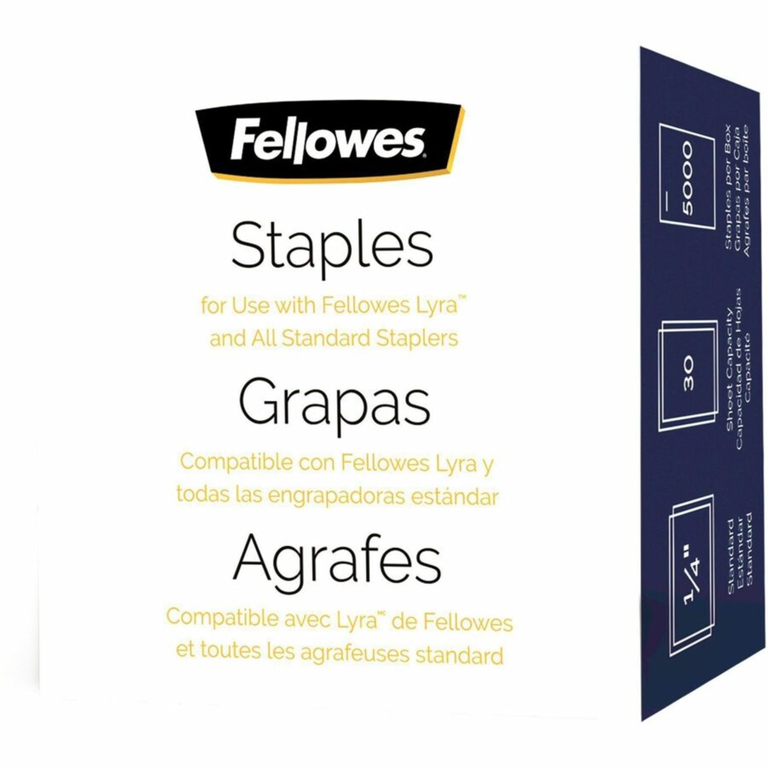 Fellowes Lyra 3-in-1 Binding Center Staples, 1/4in, Silver, Box Of 5,000 Staples - Image 4