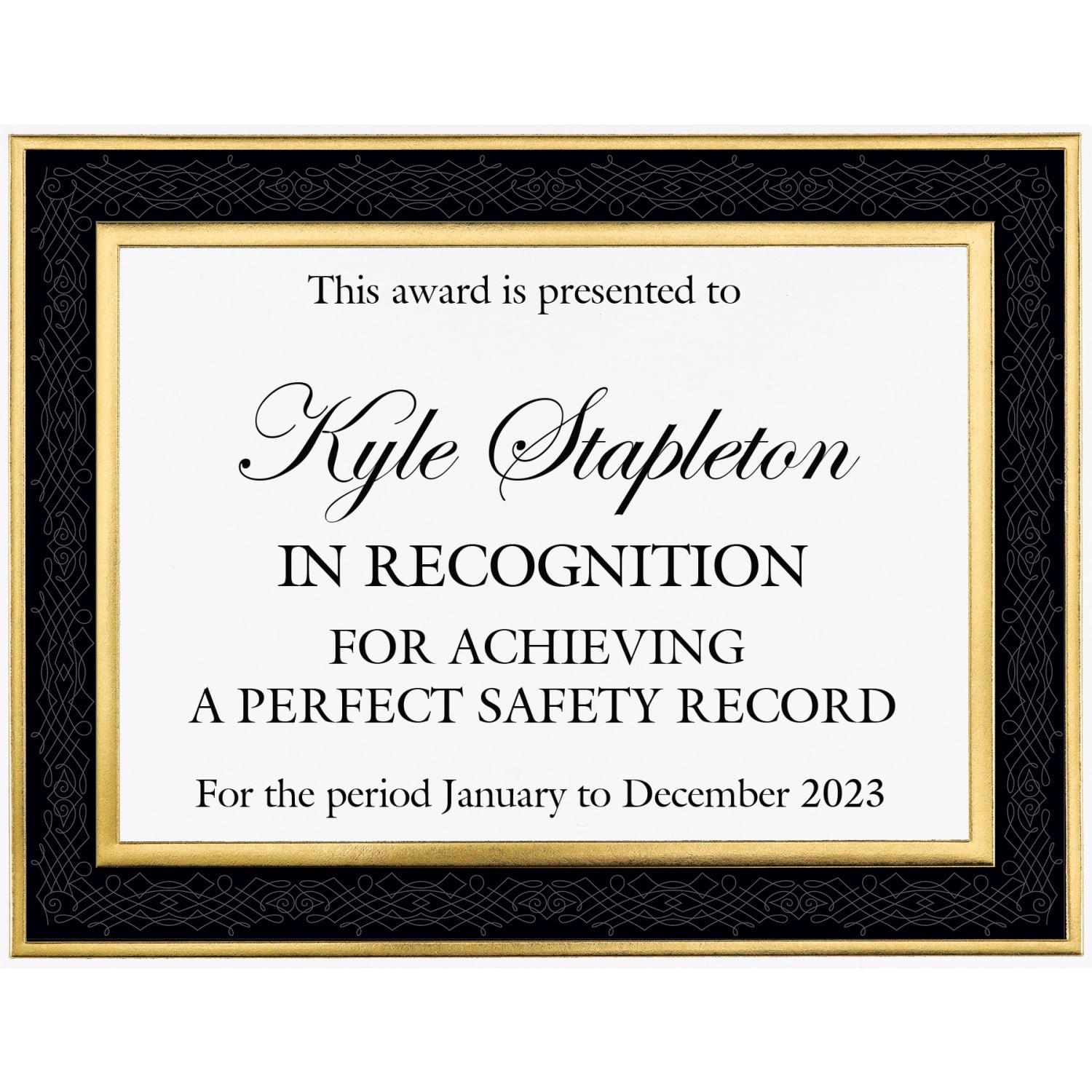 Great Papers! Foil And Embossed Framed Certificate, 8 1/2in x 11in, Black, Pack Of 15 - Image 4