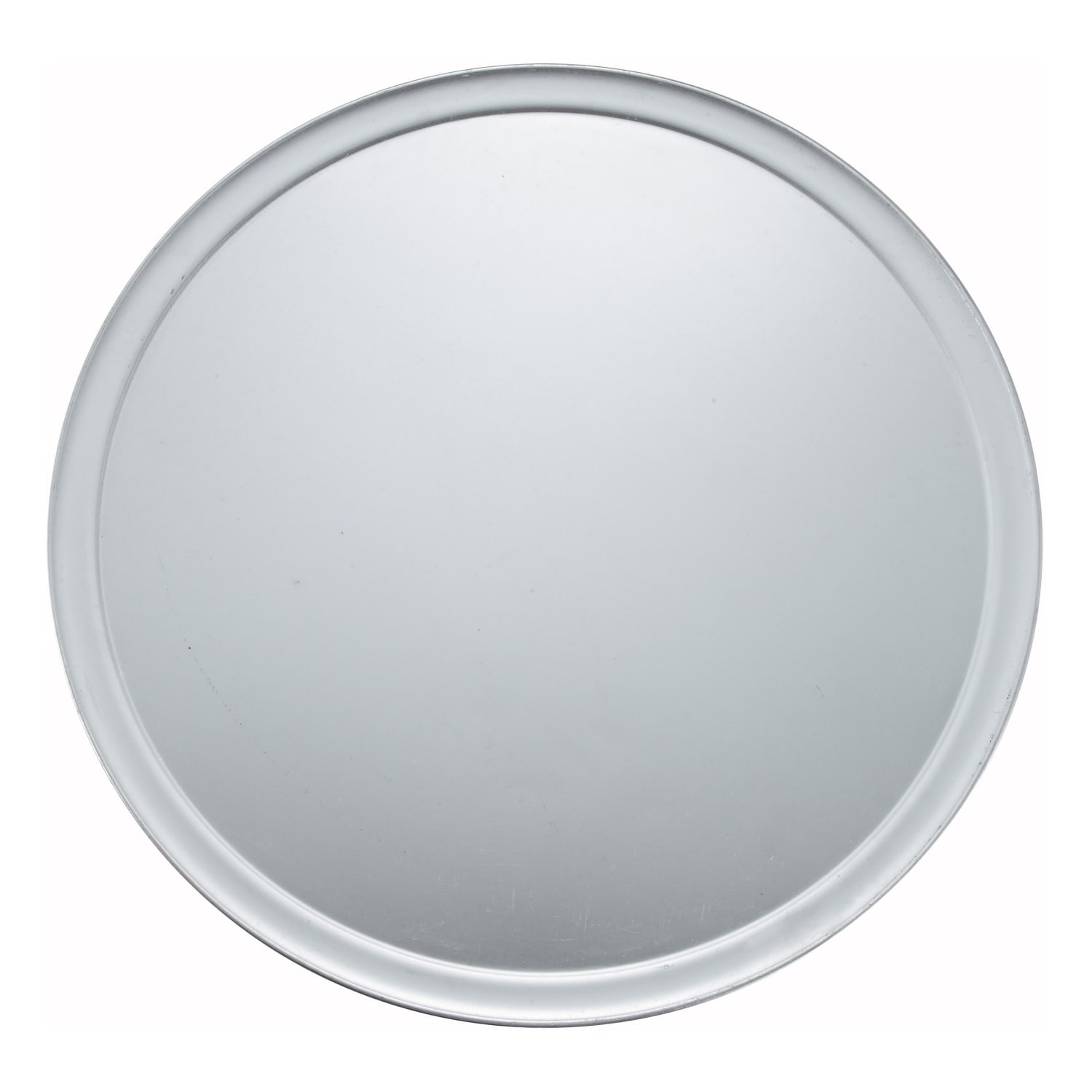 Winco Aluminum Wide-Rim Pizza Pan, 18in, Silver