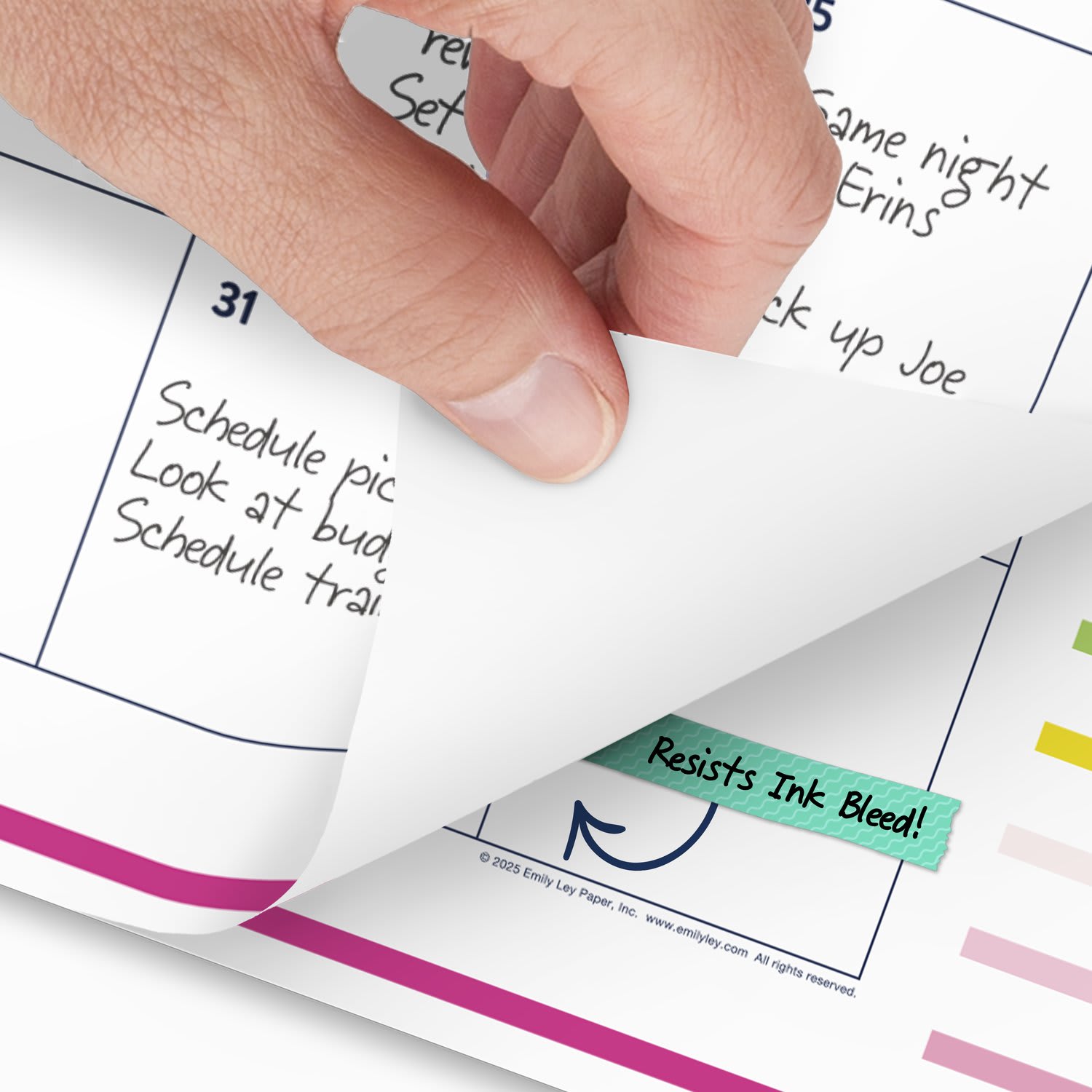 Simplified by Emily Ley for AT-A-GLANCE Academic 2026-2027 Monthly Desk Pad Calendar, Happy Stripe, Standard, 17in x 21 3/4in - Image 4