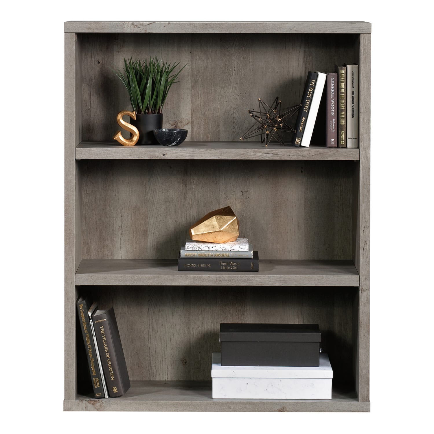 Sauder Optimum 45inH 3-Shelf Bookcase, Mystic Oak - Image 5