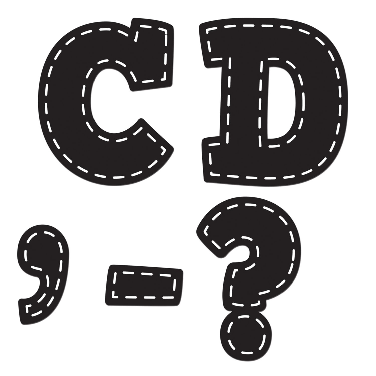 Teacher Created Resources Magnetic Letters, 3in, Black Stitch Bold Block - Image 4