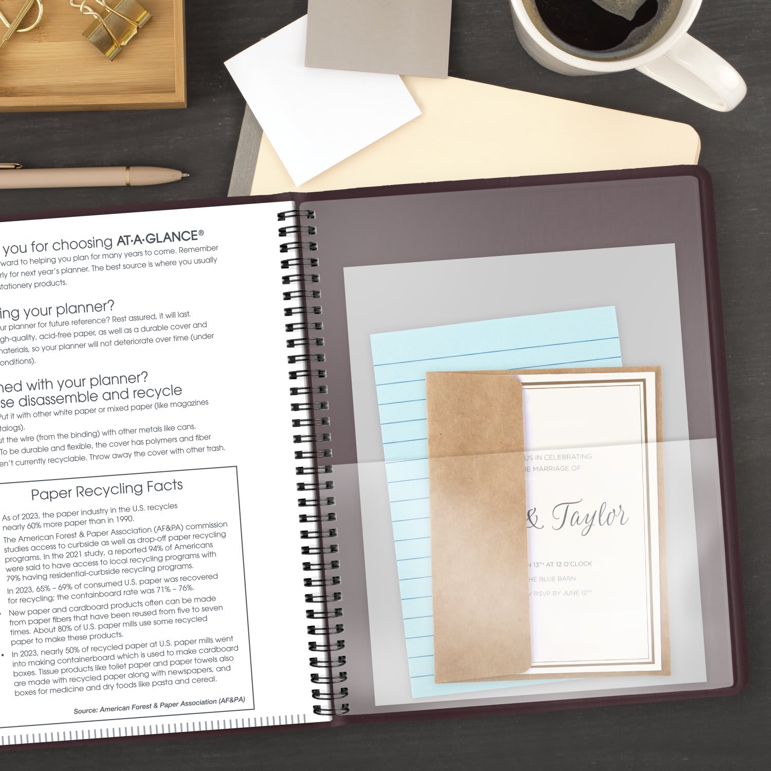 AT-A-GLANCE 2027 Weekly Appointment Book Planner, Winestone, Large, 8 1/4in x 11in - Image 5