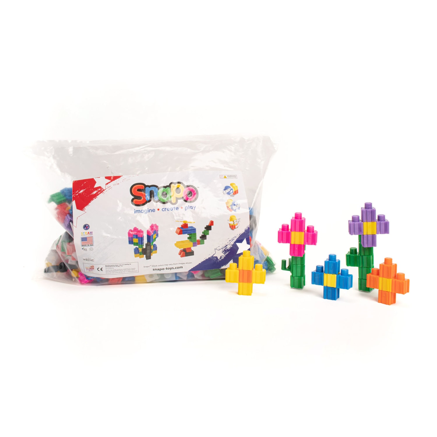 Snapo Building Blocks, Epic Builders Kit, 550 Pieces