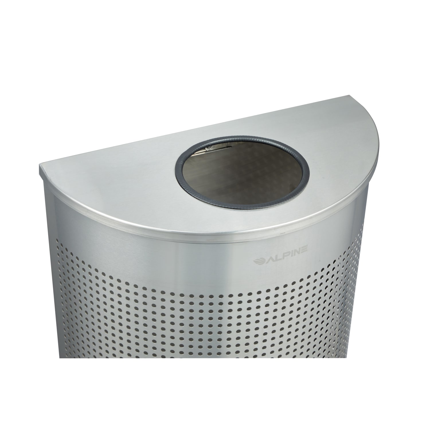 Alpine Industries Steel, Indoor Trash Can, 12 Gallon, Silver (438-12HR-SS) - Image 6