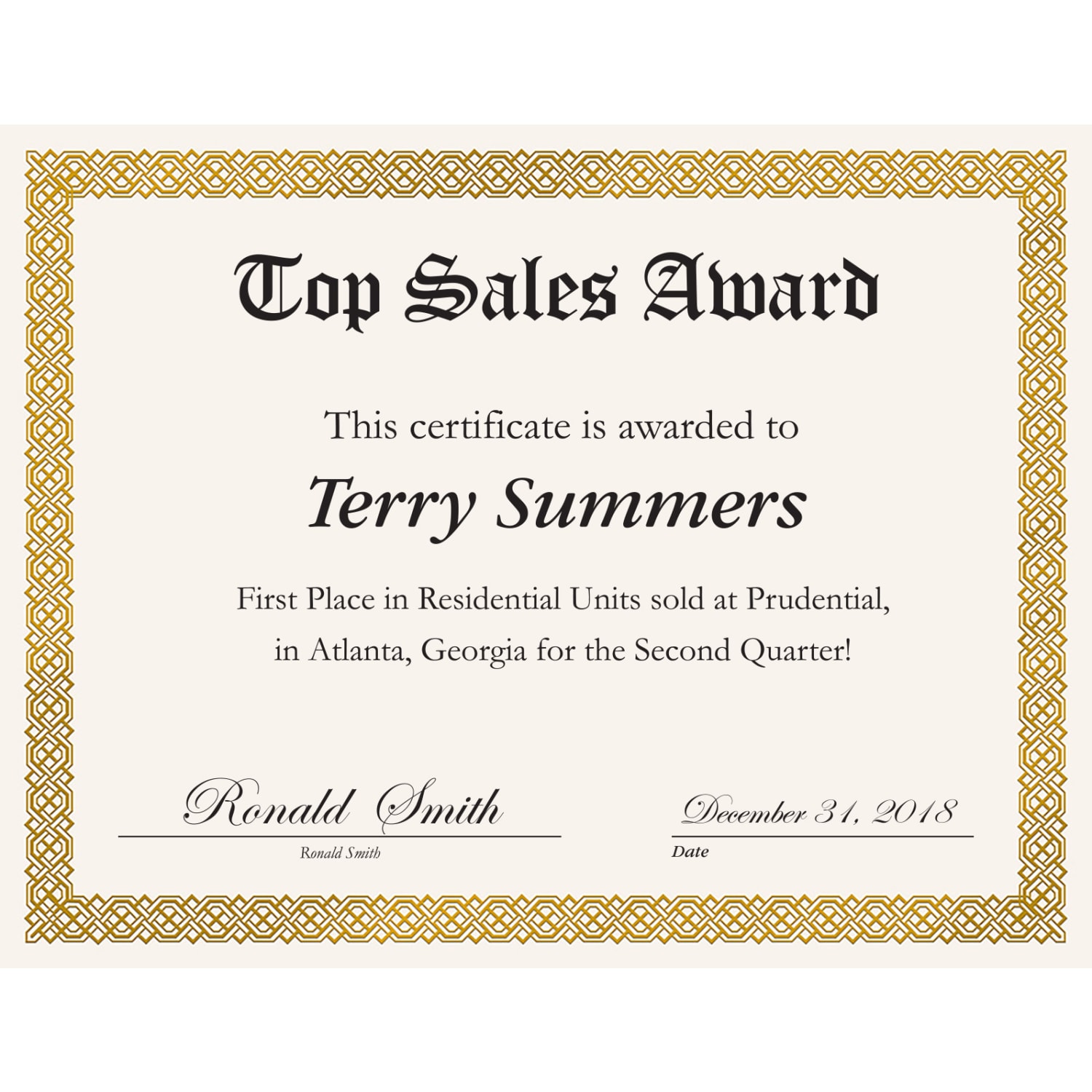 Great Papers! Foil Certificate, 8 1/2in x 11in, Gold Braided, Pack Of 12 - Image 3