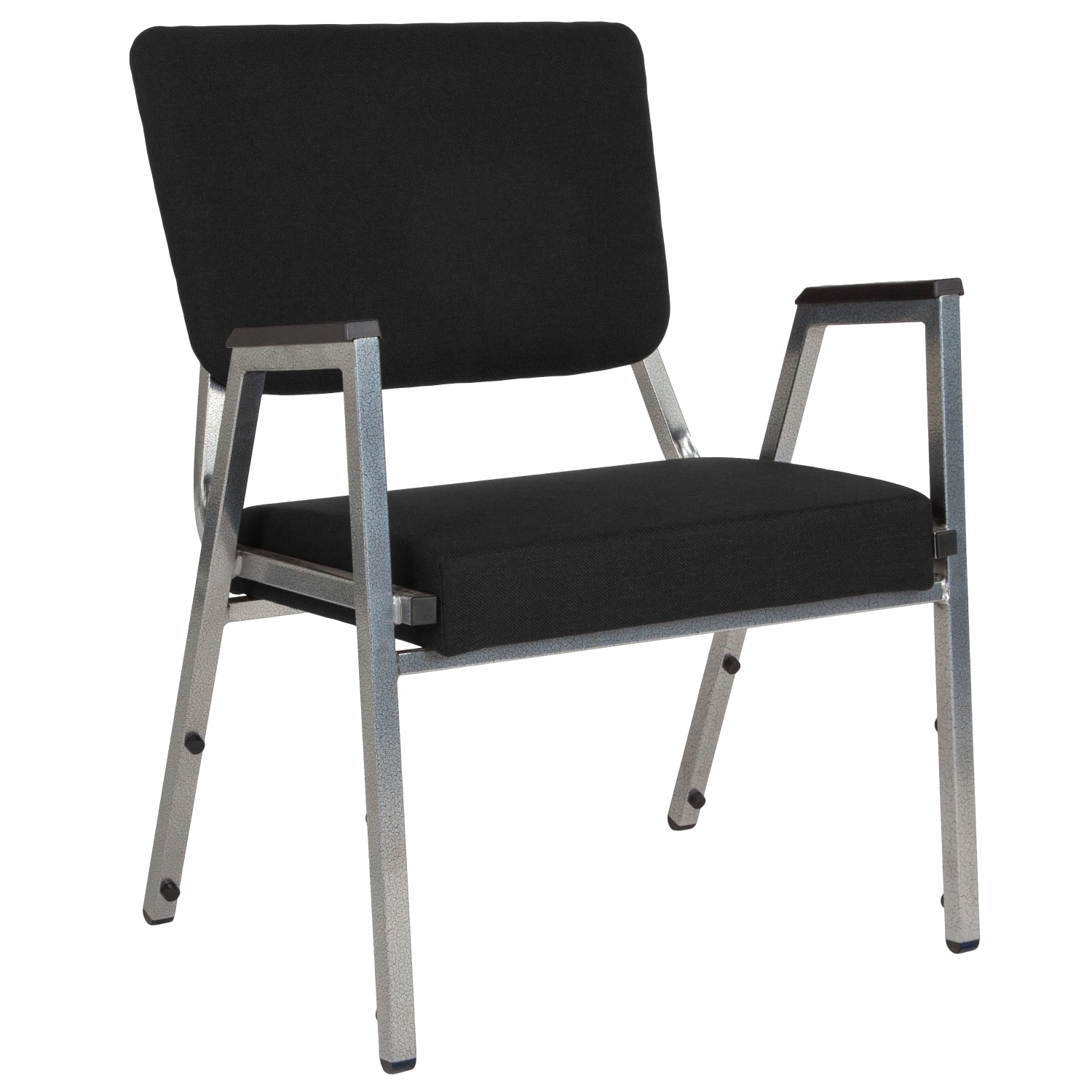Flash Furniture HERCULES Bariatric Medical Reception Arm Chair With Antimicrobial Protection, Black/Silvervein - Image 3
