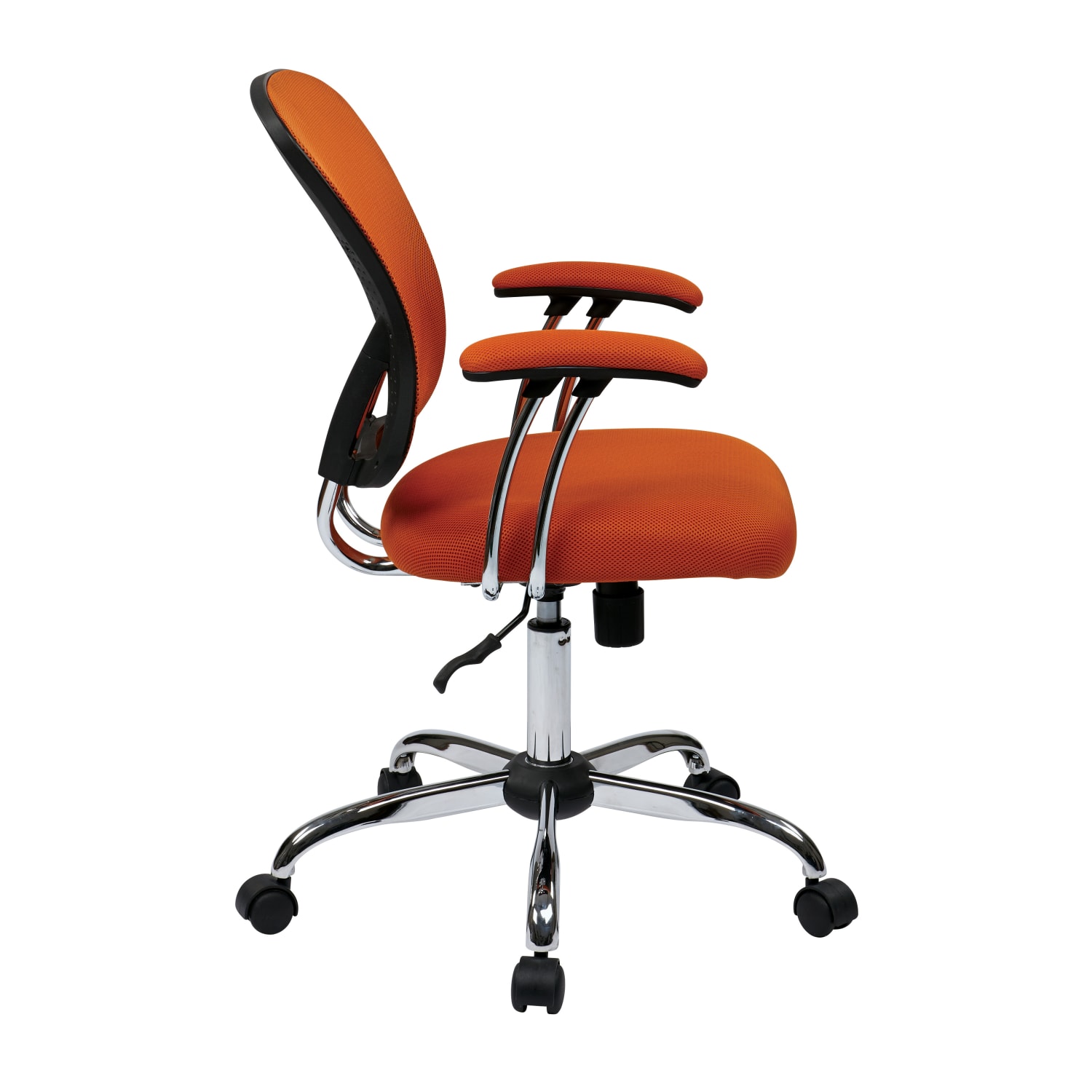 Office Star Avenue Six Juliana Mesh Task Chair, Orange/Silver - Image 3