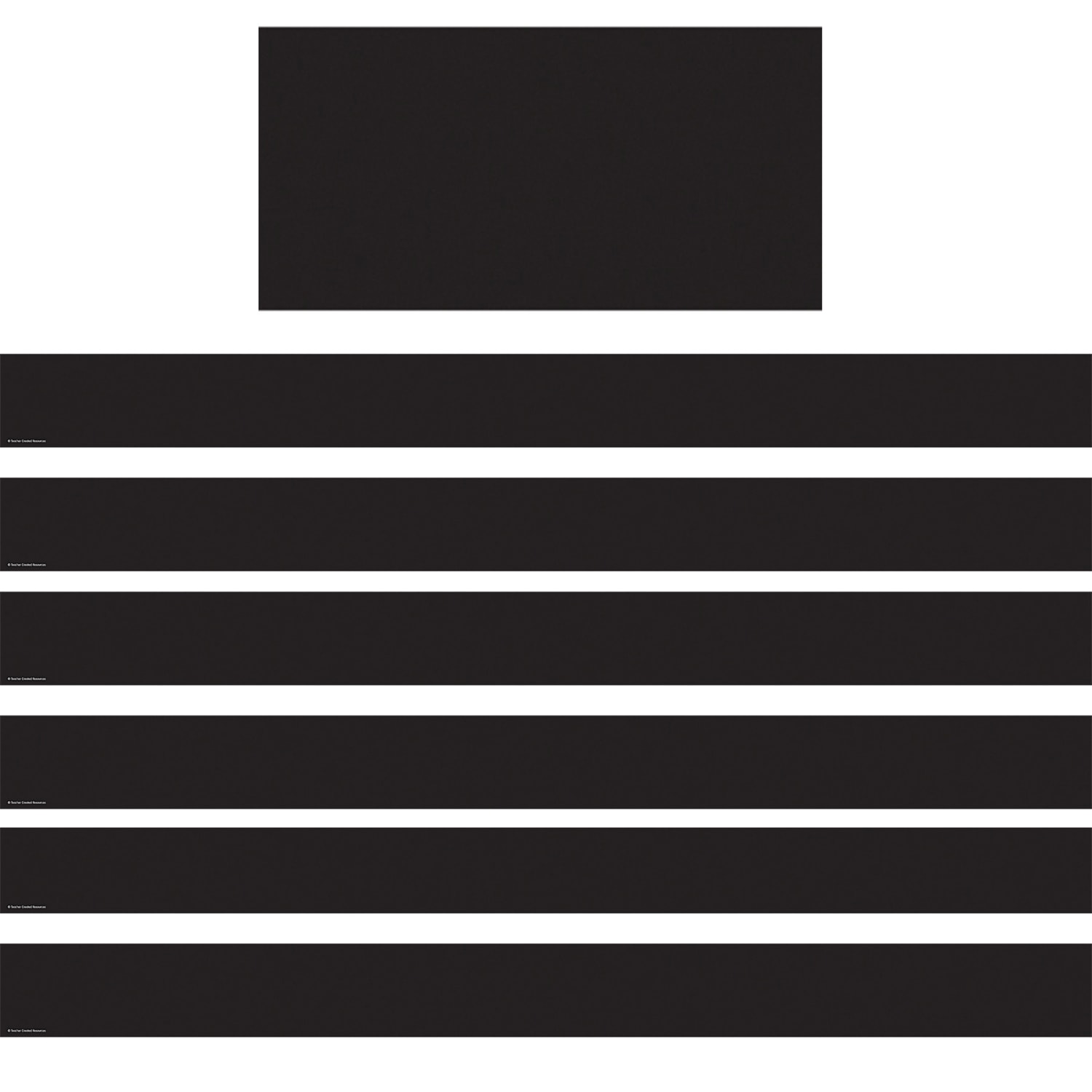 Teacher Created Resources Straight Border Trim, Black, 35ft Per Pack, Set Of 6 Packs