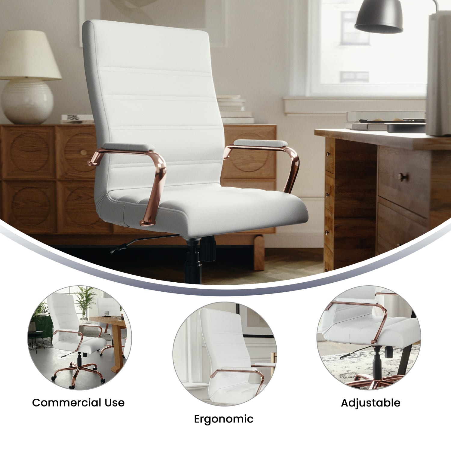 Flash Furniture LeatherSoft™ Faux Leather HighBack Office Chair WhitePink PopularChairscom Flash Furniture LeatherSoft™ Faux Leather High Back Office Chair WhitePink PopularChairscom