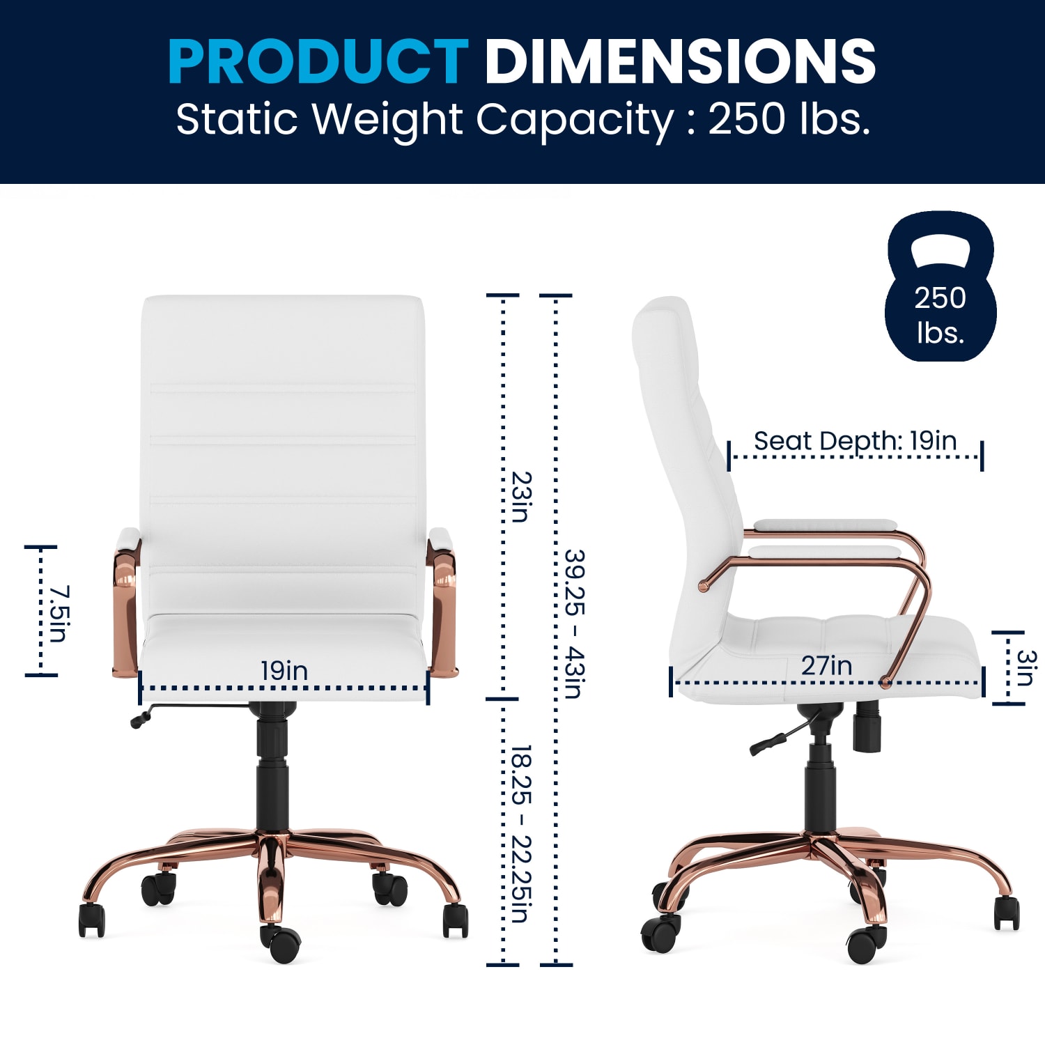 Flash Furniture LeatherSoft™ Faux Leather HighBack Office Chair WhitePink PopularChairscom Flash Furniture LeatherSoft™ Faux Leather High Back Office Chair WhitePink PopularChairscom