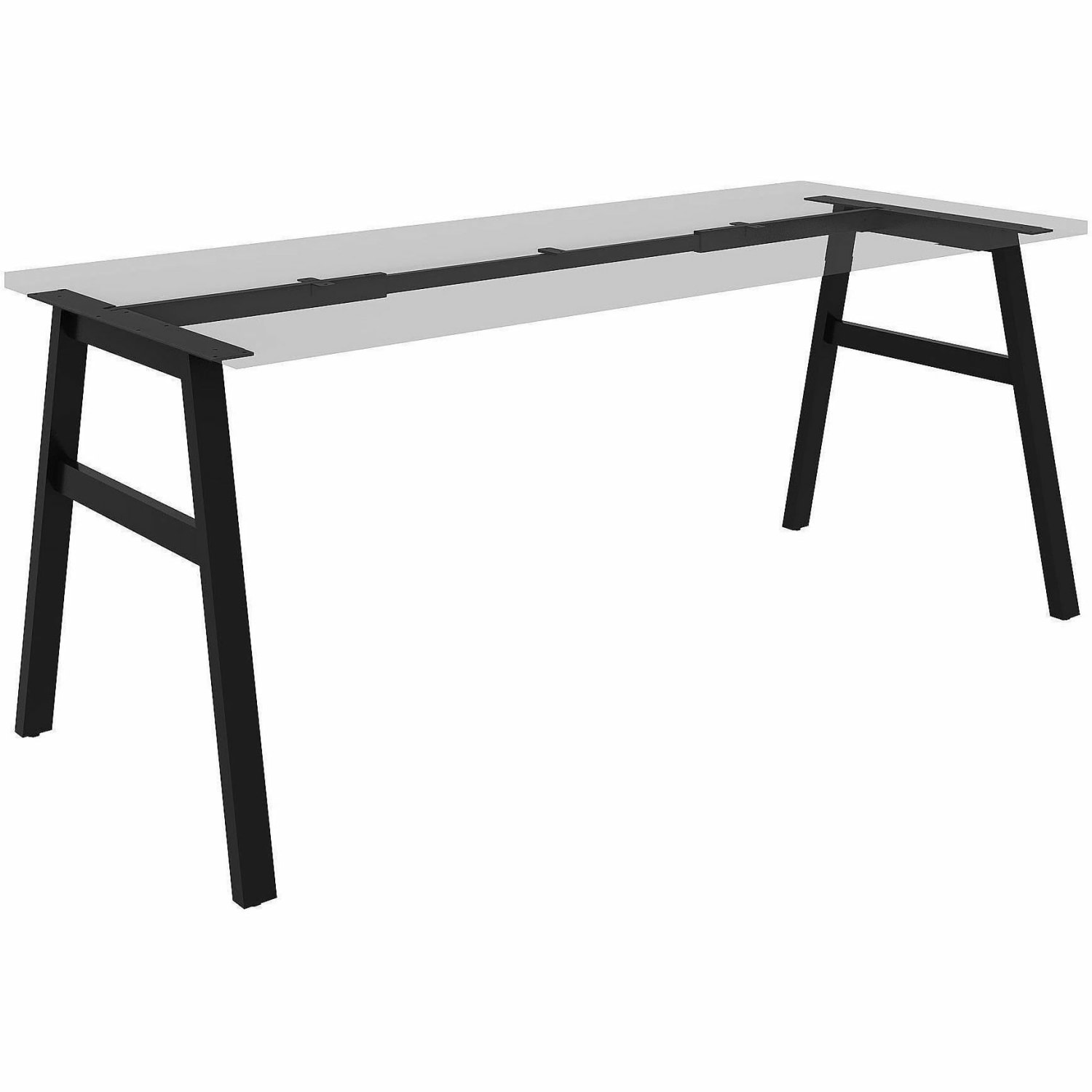 Lorell Table Base - Powder Coated A-shaped, Black Base - 28.50in Height x 71.60in Width x 29.10in Depth - Metal Base Material - 1 Each - Image 5