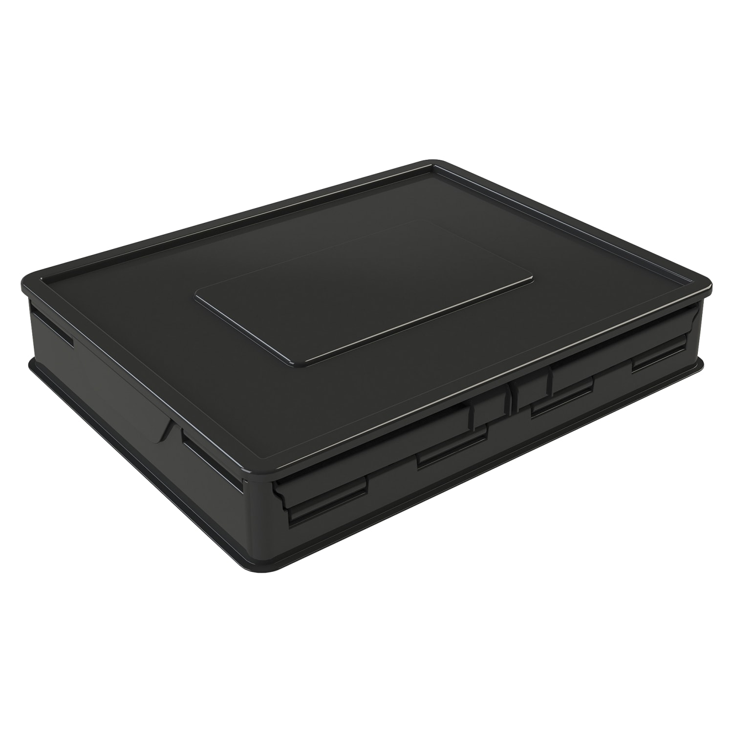 Storex Collapsible Storage File Storage Crate, Medium Size, Black - Image 4