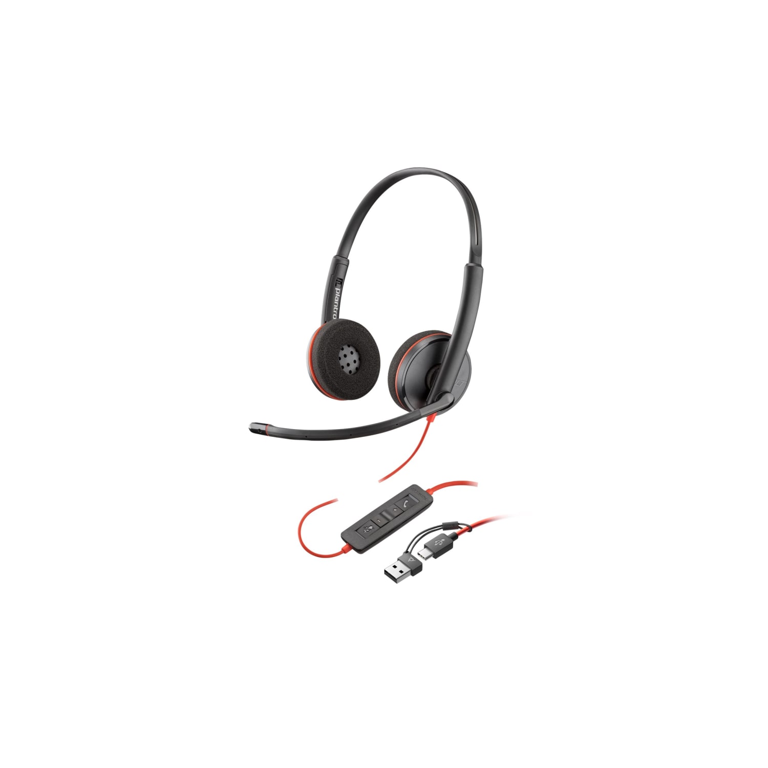 Poly Blackwire 3210 Monaural Headset +USB-C/A Adapter TAA, On-Ear, Over-The-Head, Monaural, Ear-Cup - Image 3
