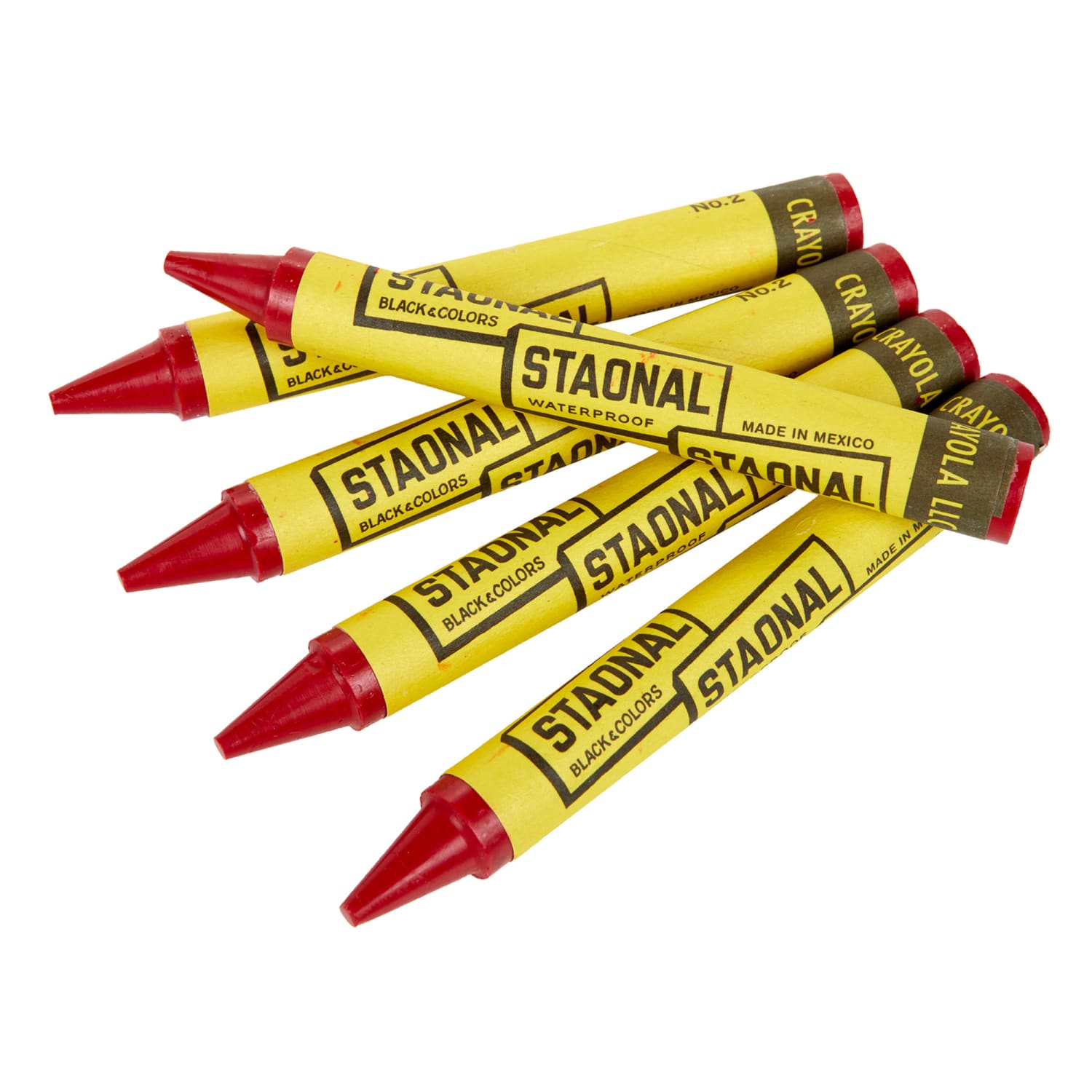Crayola Staonal Marking Crayons, Red, 8 Per Pack, Set Of 6 Packs - Image 4