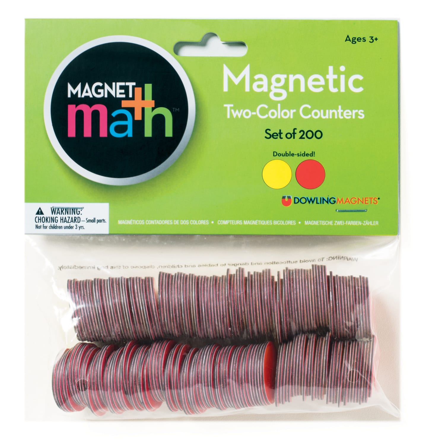 Dowling Magnets Magnetic 2-Color Counters, 1in, Multicolor, Pack Of 200 Counters, Set Of 2 Packs - Image 4
