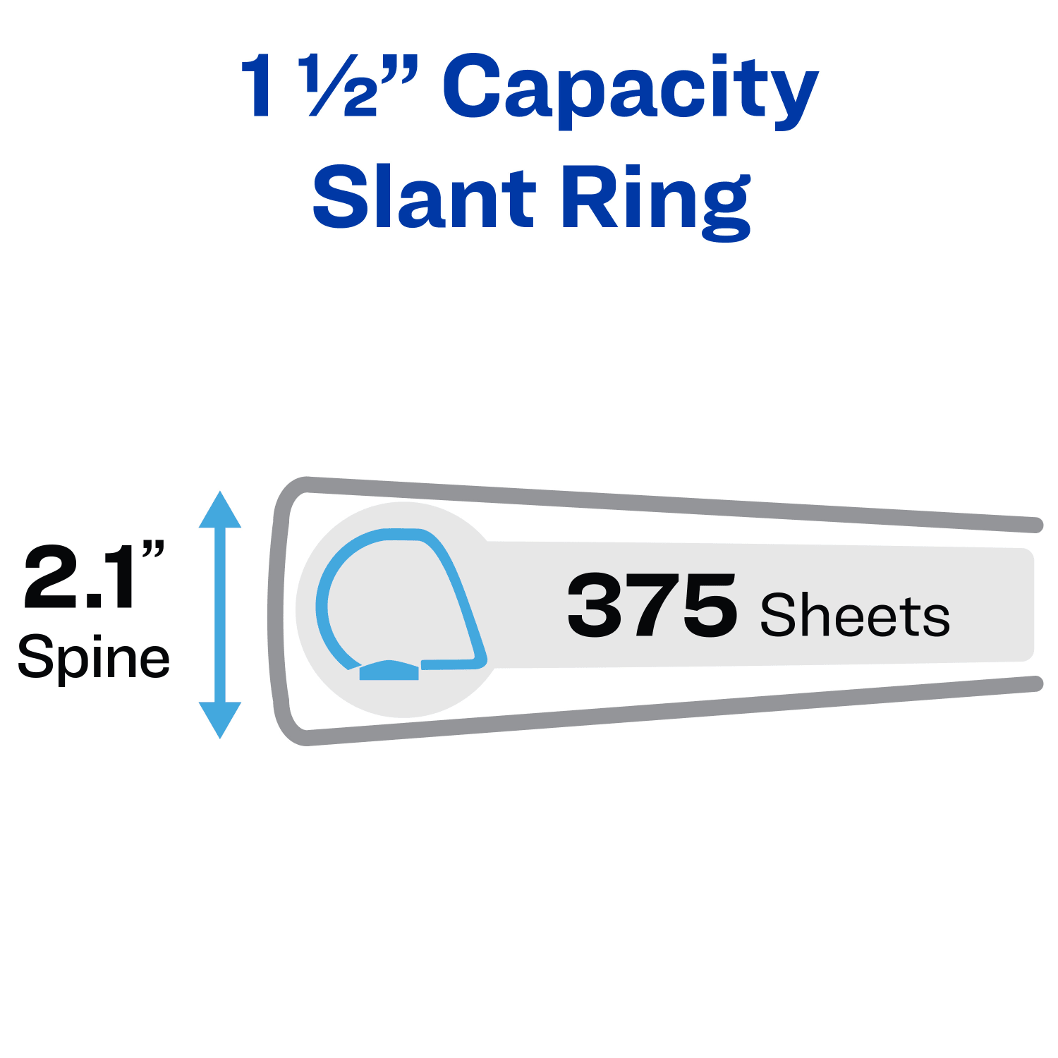 Avery Durable View 3-Ring Binder, 1 1/2in Slant Rings, 49% Recycled, Black, Pack Of 4 - Image 3