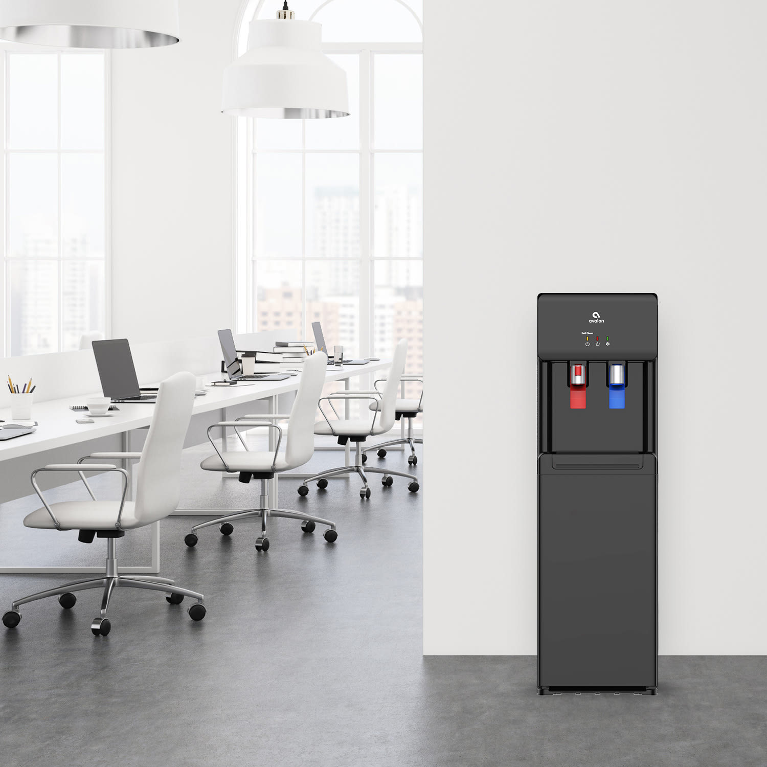 Avalon Self Cleaning Bottleless Water Cooler Dispenser - Hot & Cold Water, Child Safety Lock, Innovative Slim Design - UL/Energy Star Approved- Black - Image 4