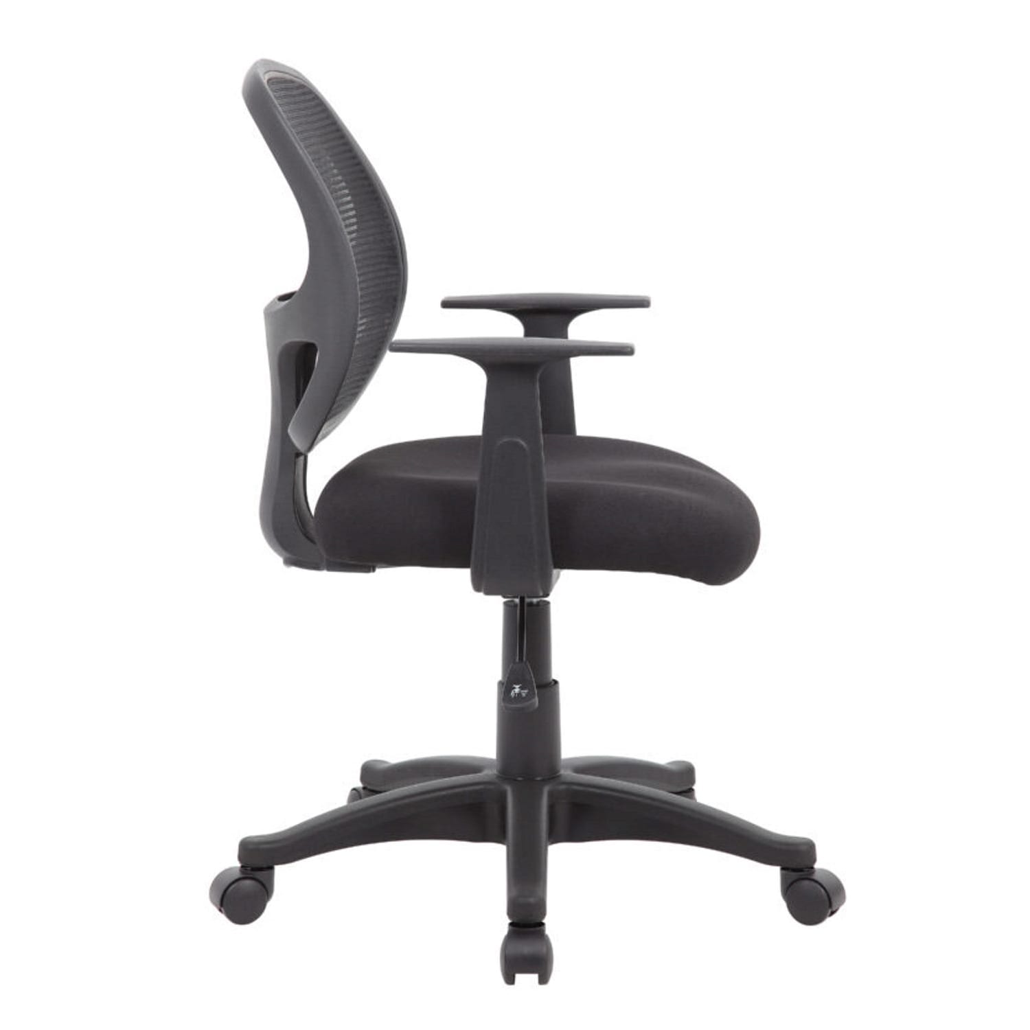 Boss Office Products Commercial Grade Ergonomic Mesh High-Back Task Chair With Arms, Black - Image 4