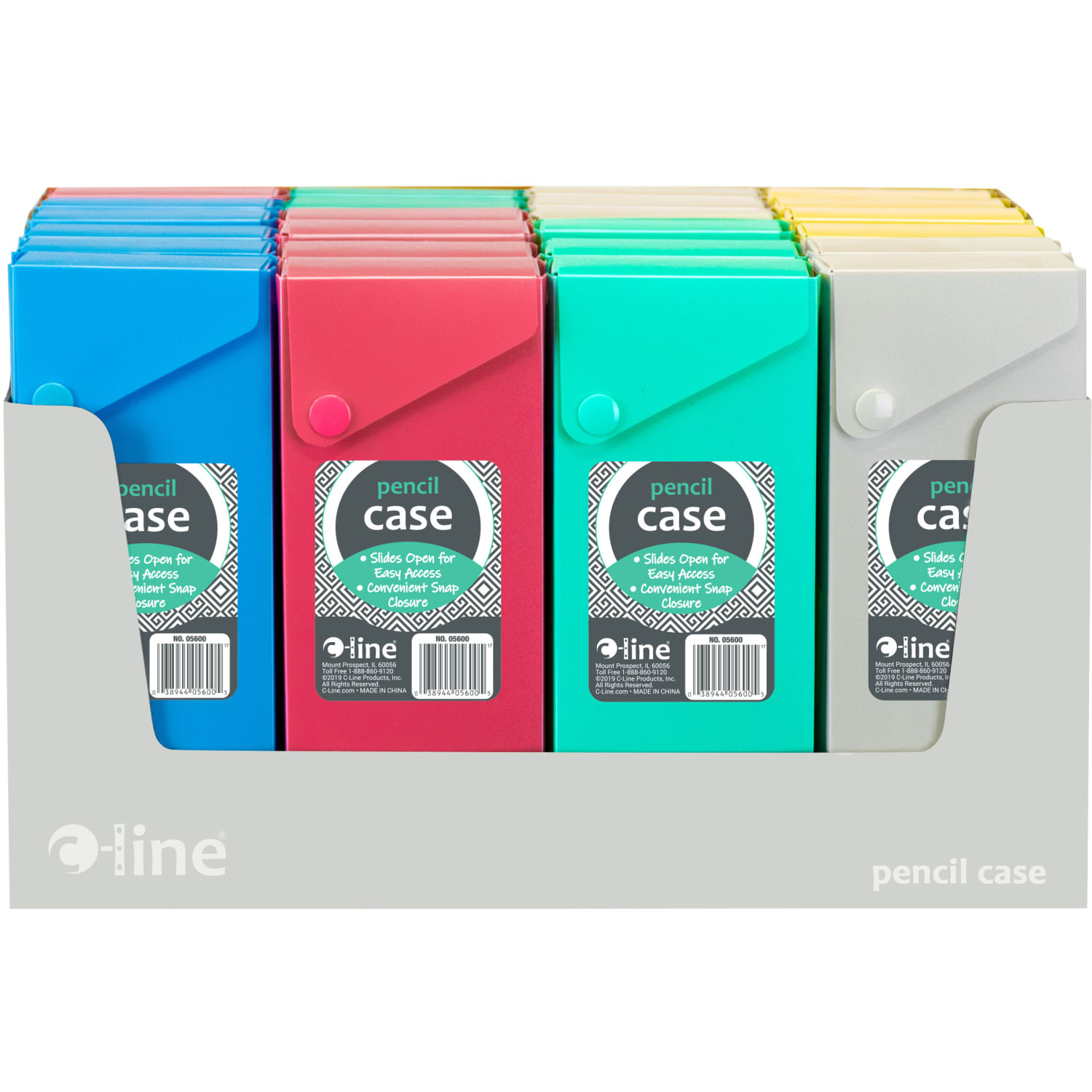 C-Line Plastic Storage Boxes, 7-1/2inH x 3inW x 1inD, Assorted Colors, Pack Of 24 Boxes - Image 3