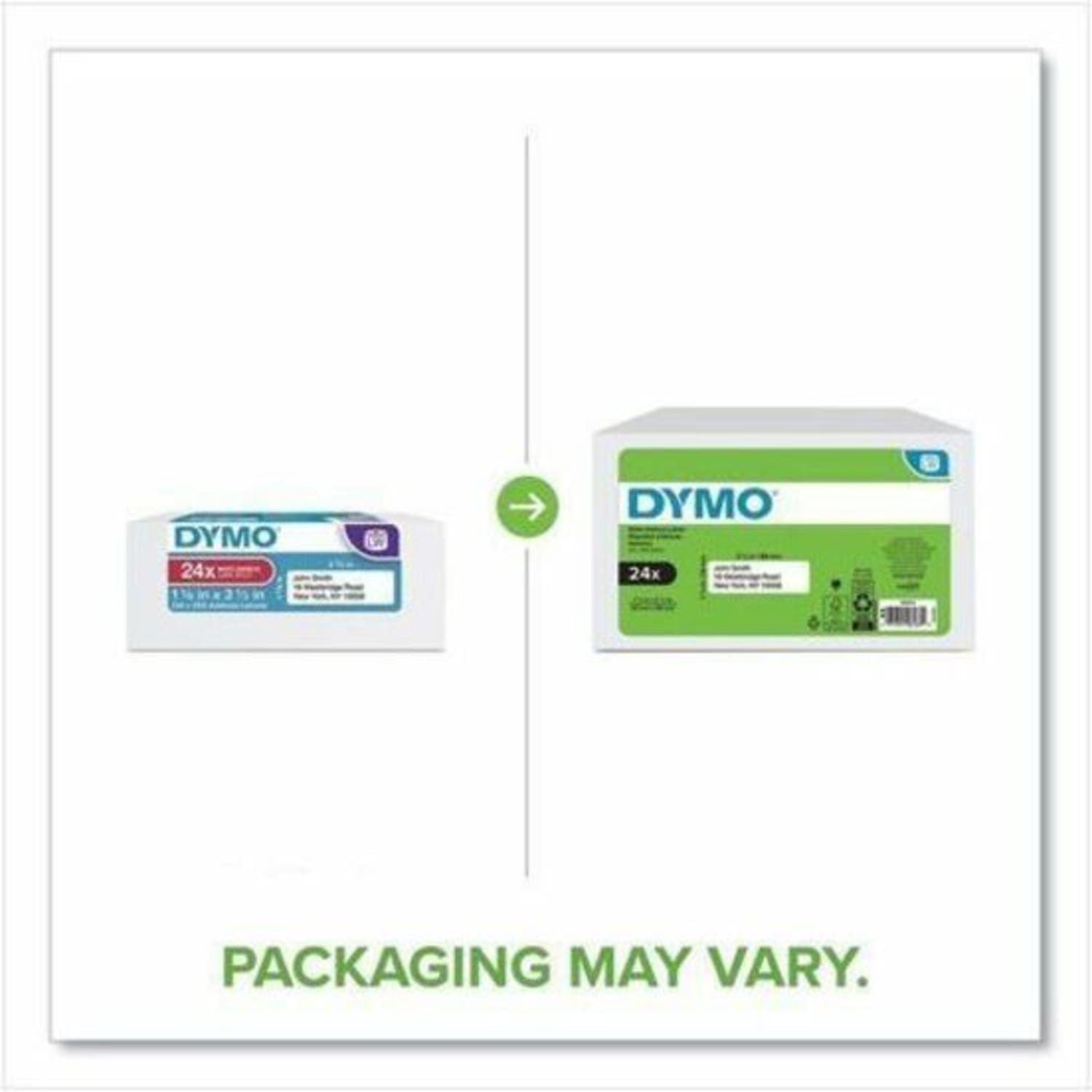 DYMO LabelWriter Address Labels, 1-1/8inH x 3-1/2inW, Rectangle, White, 350 Labels Per Roll, Pack Of 24 Rolls - Image 4