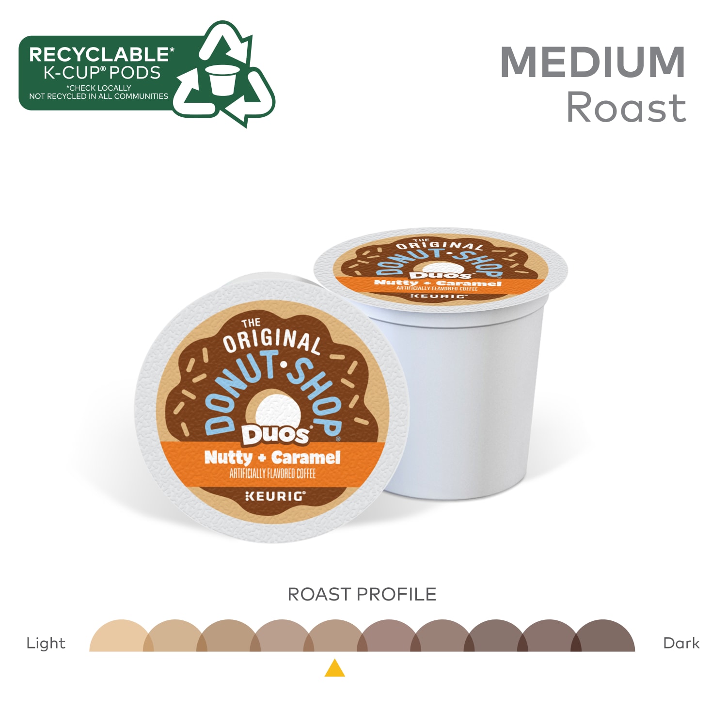 Keurig The Original Donut Shop Single-Serve K-Cup Pods, Medium Roast, Nutty Caramel, Carton Of 24 - Image 3