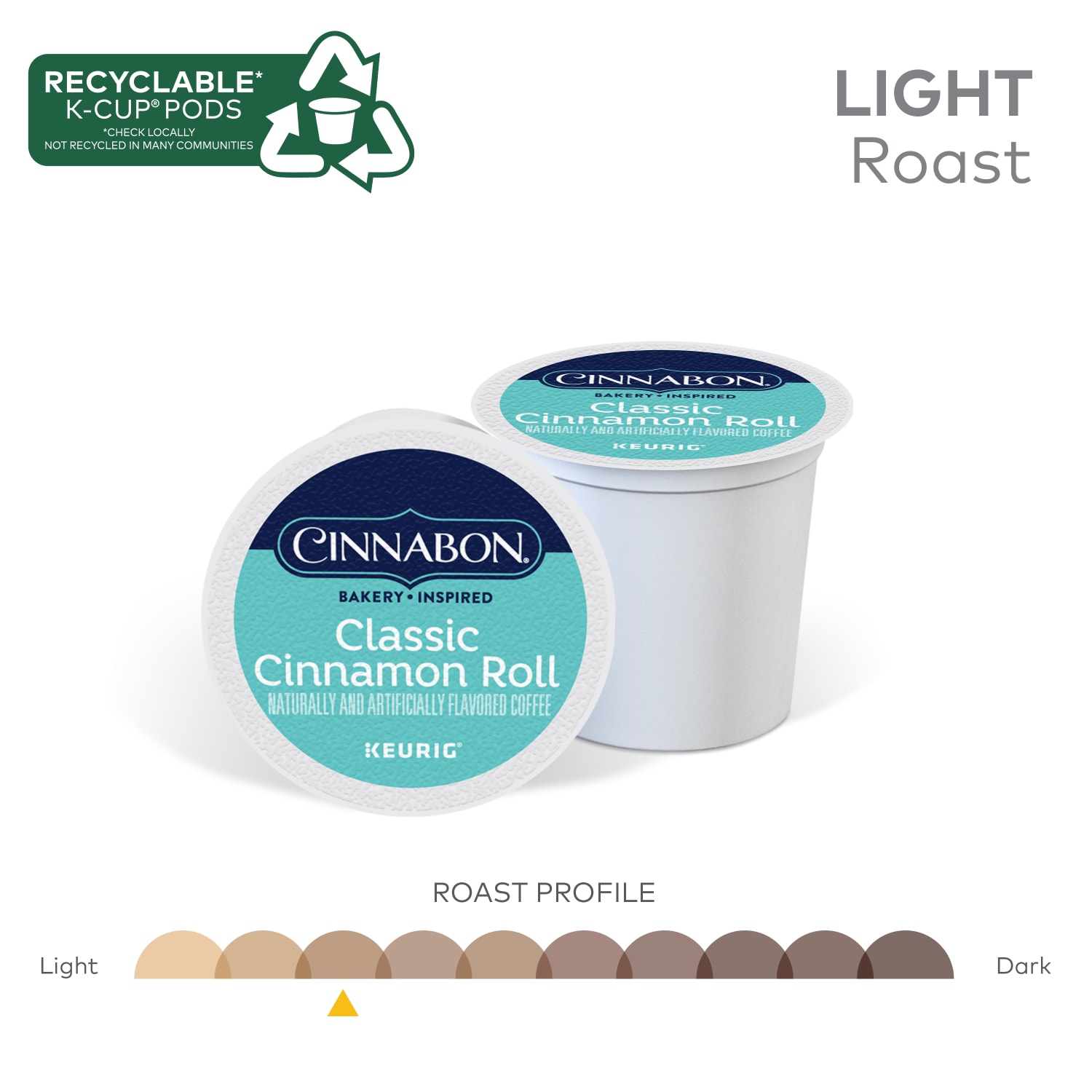Cinnabon Classic Cinnamon Roll Keurig Single-Serve K-Cup Pods, Light Roast Coffee, Pack Of 48 Pods - Image 6