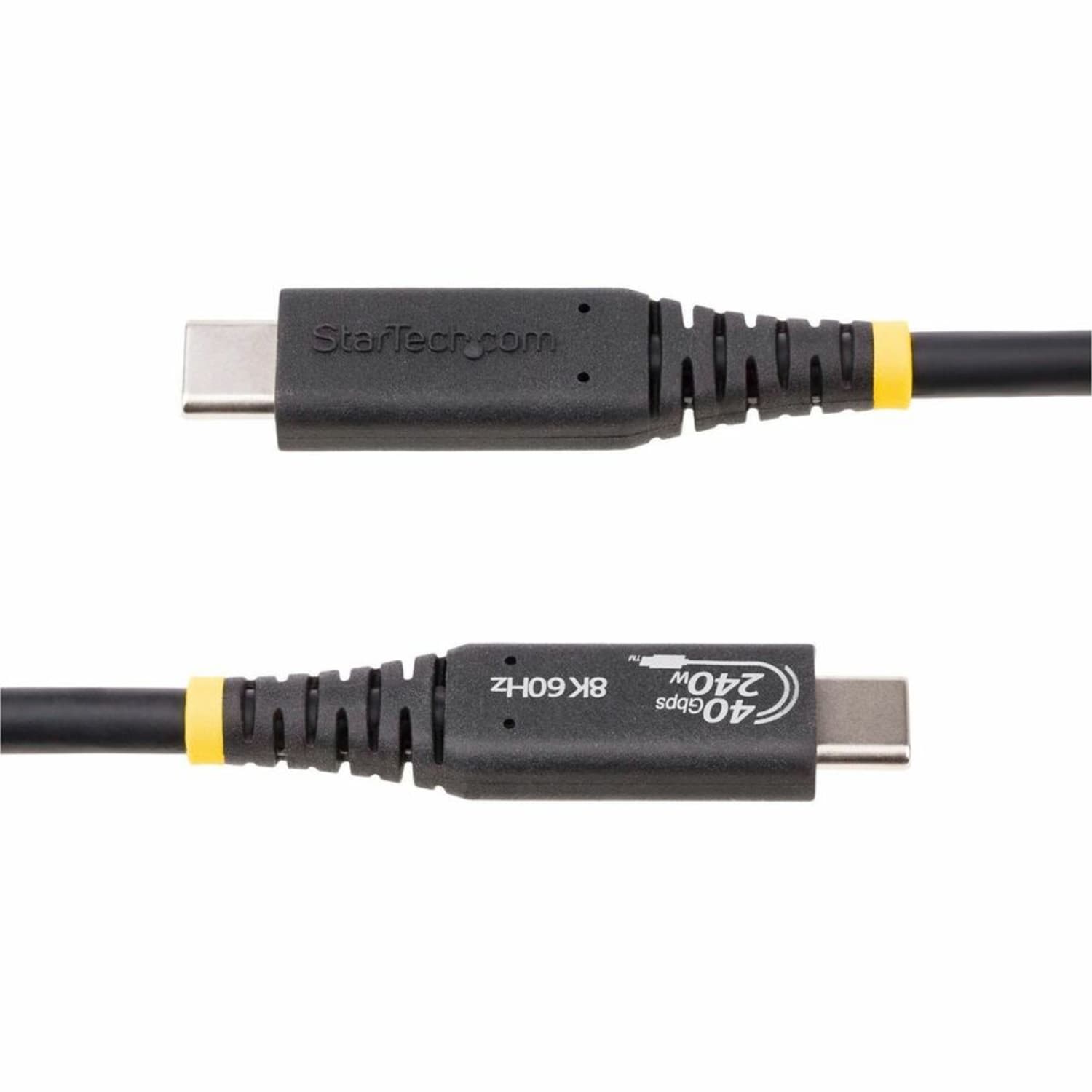 StarTech.com 50cm (1.6ft) USB4 Cable, USB-IF Certified USB-C Cable, 40 Gbps, 240W, 8K 60Hz, Compatible w/Thunderbolt/USB 3.2 Ports - Image 5