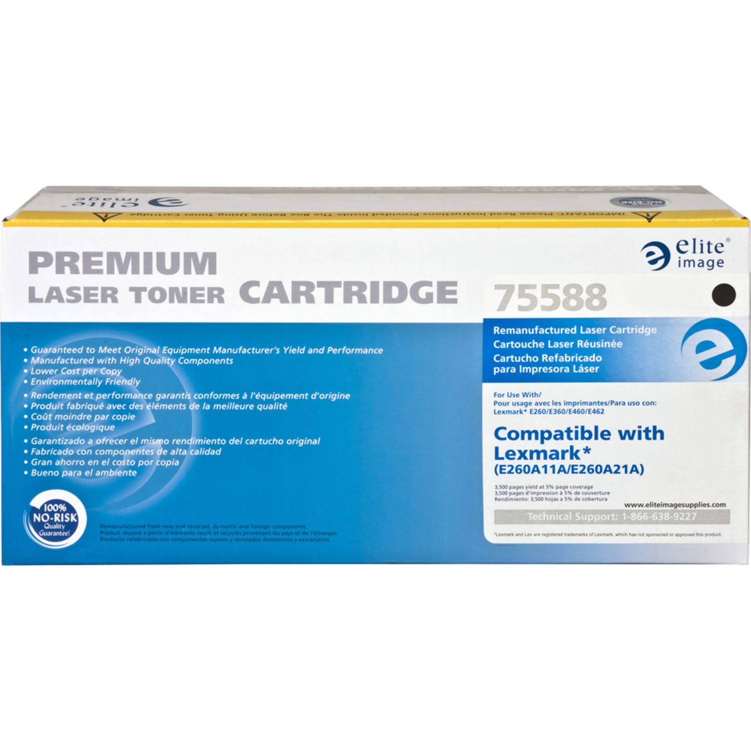 Elite Image Remanufactured Black Toner Cartridge Replacement For Lexmark E260A11A - Image 4