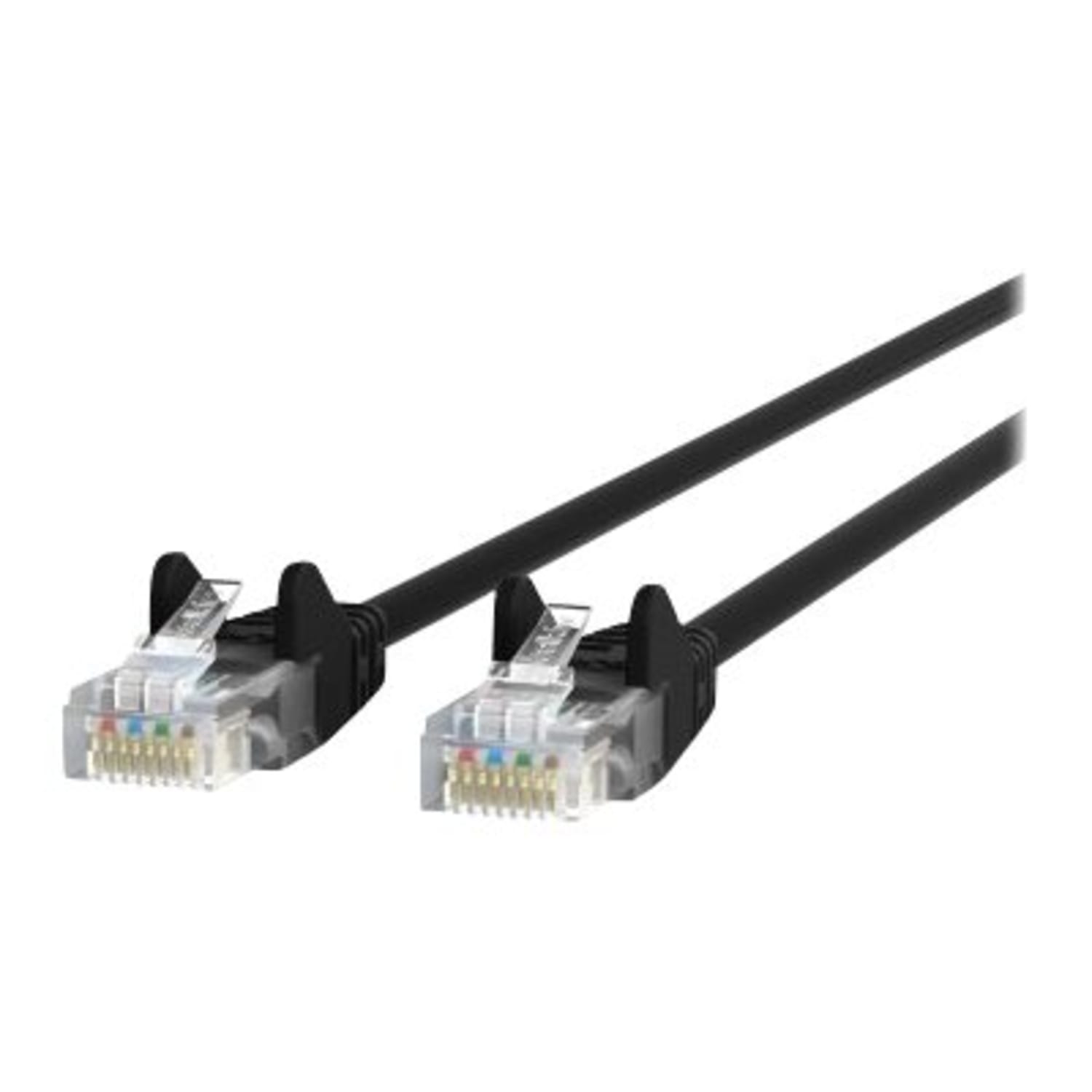 Belkin - Patch cable - RJ-45 (M) to RJ-45 (M) - 25 ft - UTP - CAT 5e - molded, snagless - black - for Omniview SMB 1x16, SMB 1x8; OmniView IP 5000HQ; OmniView SMB CAT5 KVM Switch - Image 3