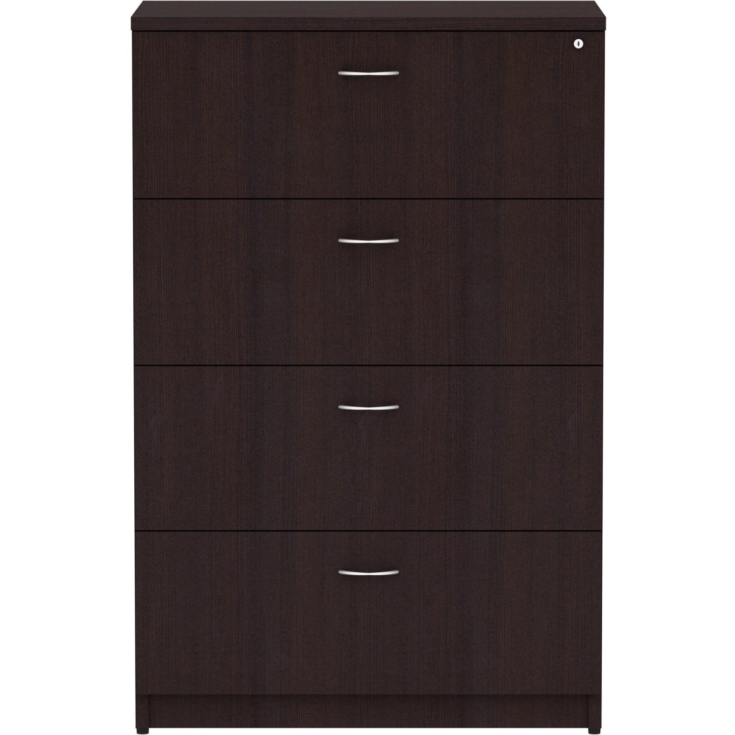 Lorell Essentials 35-1/2inW x 22inD Lateral 4-Drawer File Cabinet, Espresso - Image 3