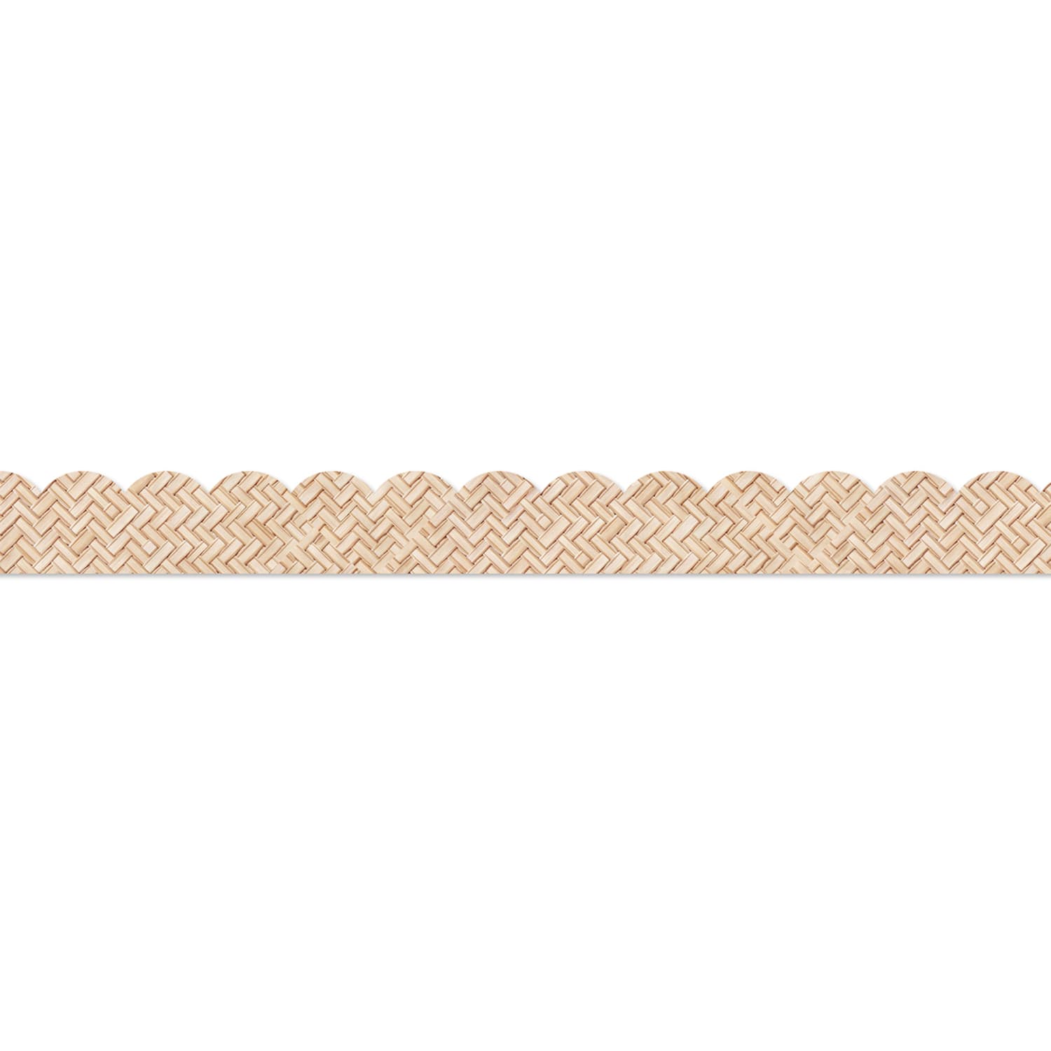 Carson Dellosa Education Scalloped Bulletin Board Borders, True to You Woven Bamboo, 39ft Per Pack, Set Of 6 Packs - Image 4
