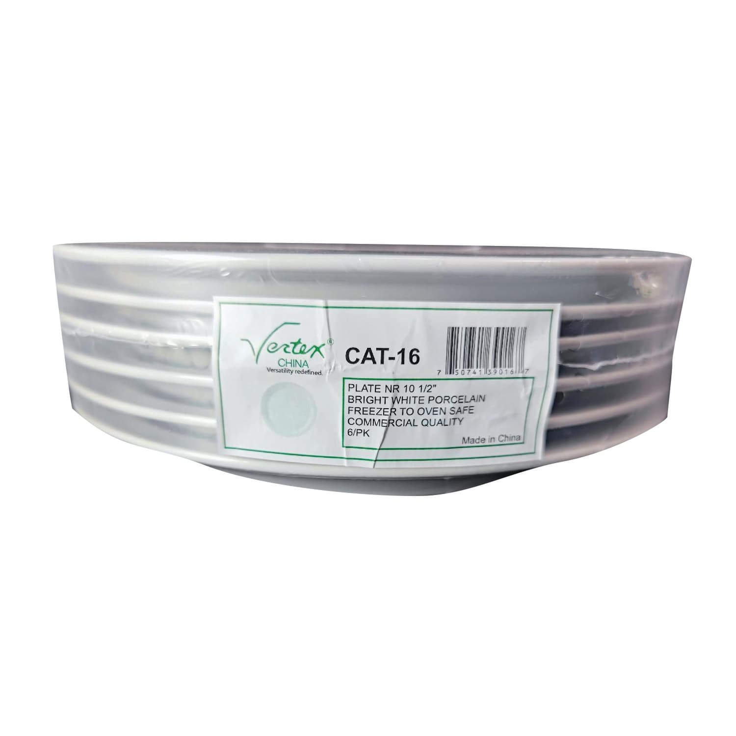 Hoffman Vertex China Catalina Collection Narrow Rim Plates, 10-1/2in, Bright White, Case Of 12 Plates - Image 3