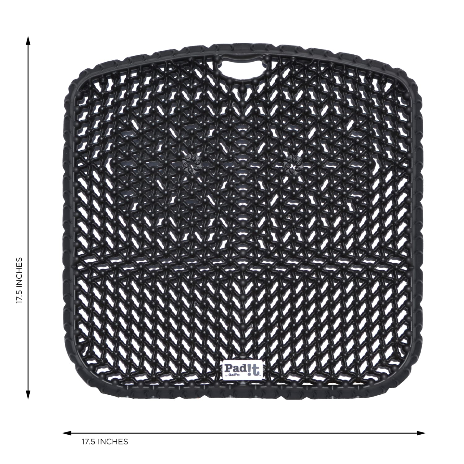 GelPro Pad-It EVA Foam 3-D Seat Cushion, 17-1/2in x 1in, Black - Image 5