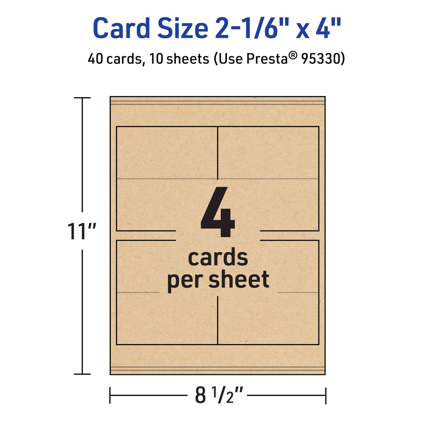 Avery Printable Tent Cards With Sure Feed Technology, 2-1/6in x 4in Rectangle, Kraft Brown, Pack Of 40 - Image 6