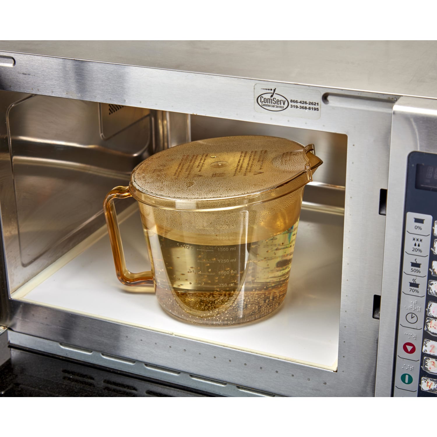 Cambro High-Heat Cover For 2 - 4 Qt Measuring Cups, Amber - Image 5