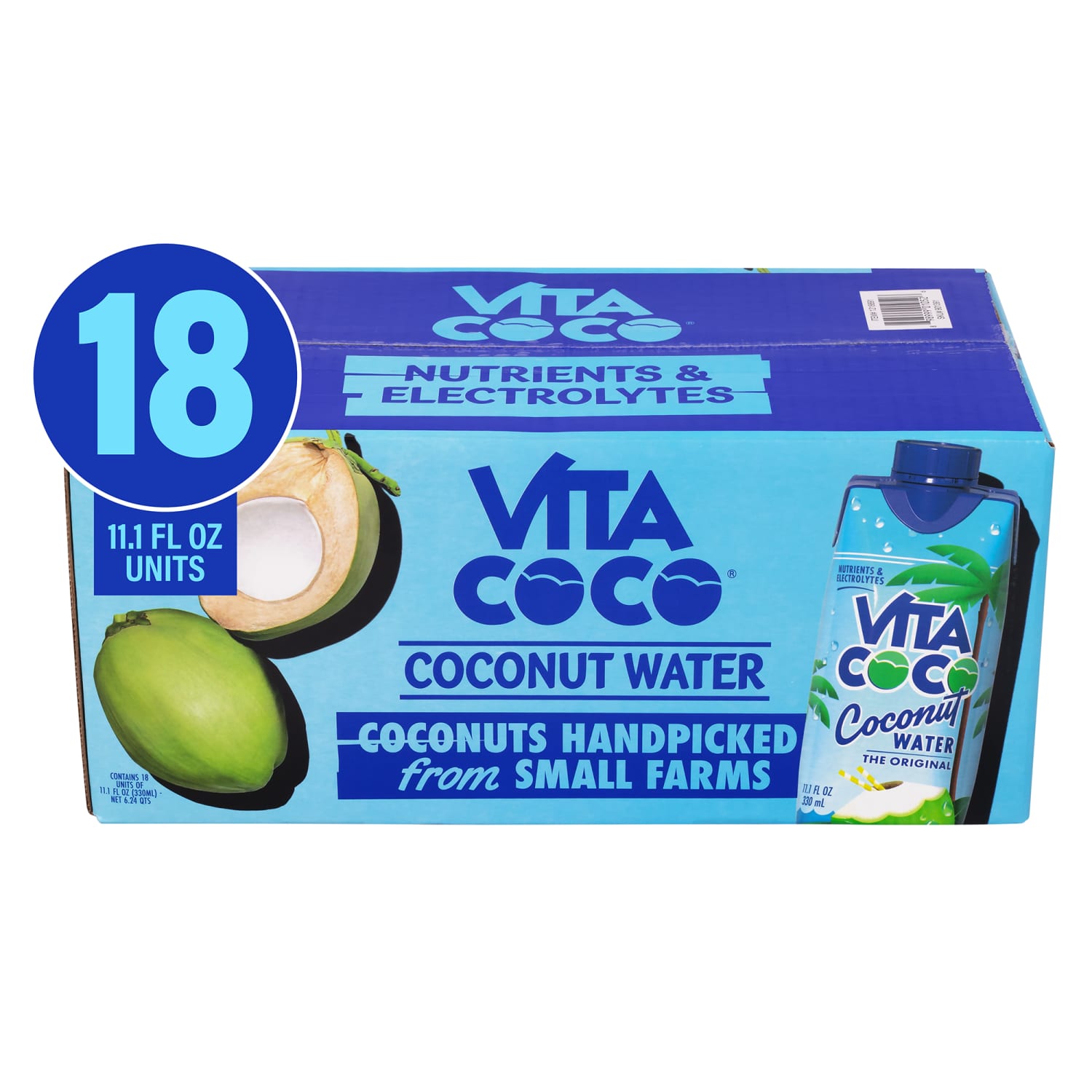 Vita Coco Coconut Water, 11.1 Oz, Pack Of 18 Bottles - Image 3