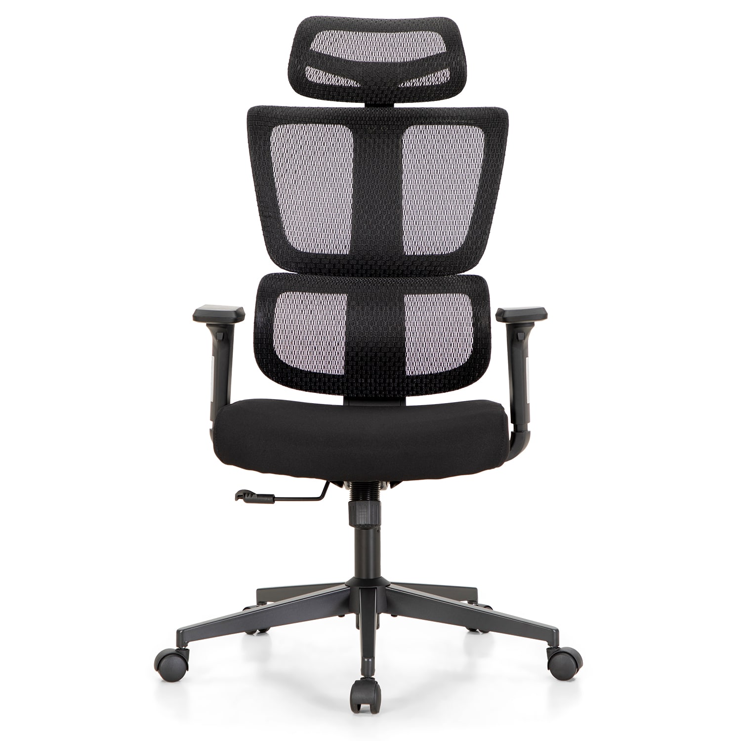 ALPHA HOME Adjustable Ergonomic Mesh High-Back Office Task Chair, Black - Image 4