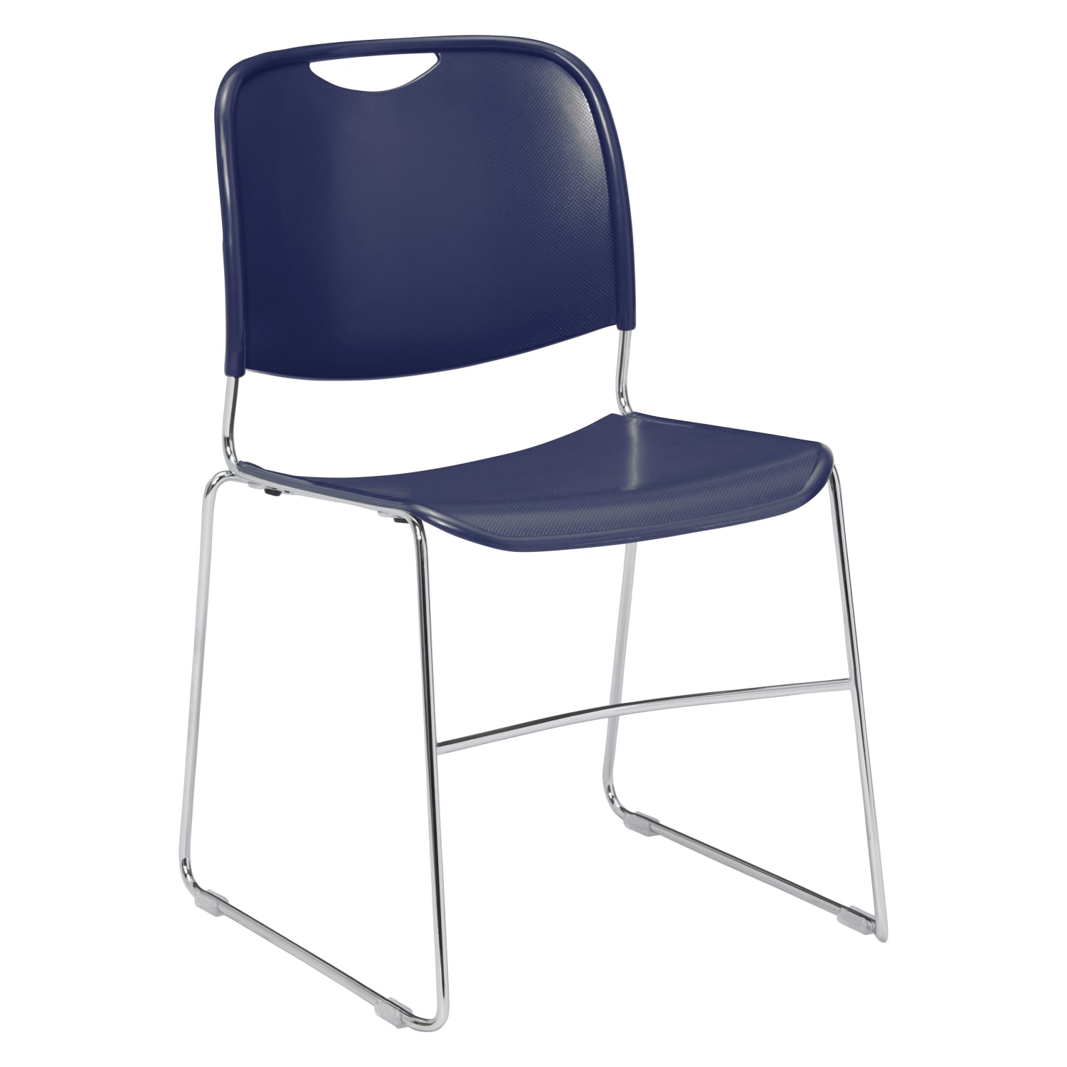 National Public Seating 8500 Ultra Compact Plastic Stack Chairs BlueChrome Set Of 4 Chairs PopularChairscom